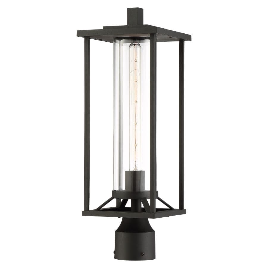 Tressett 1 Light Outdoor Post Top Lantern in Black-img-1