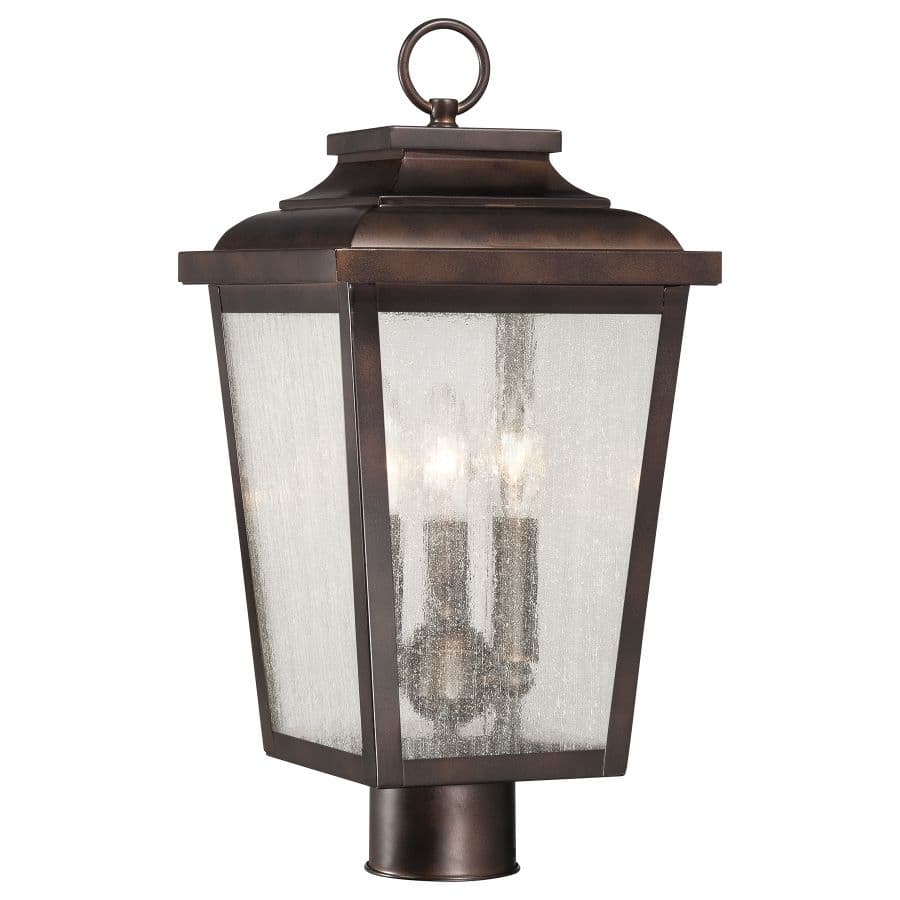 Irvine 3 Light Outdoor Post Top Lantern in Bronze-img-1
