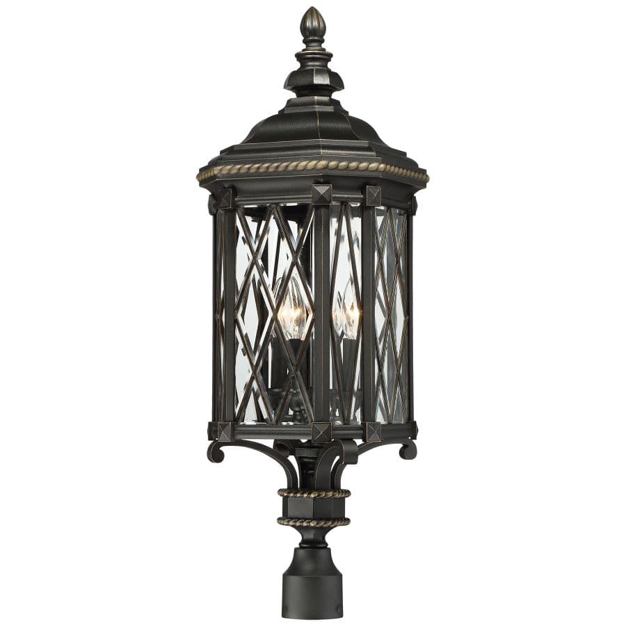 Elm 4 Light Outdoor Post Top Lantern in Black-img-1