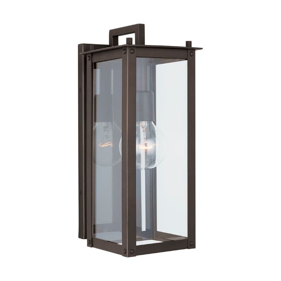 Boman 1 Light Outdoor Wall Lantern - Small in Oiled Bronze-img-1