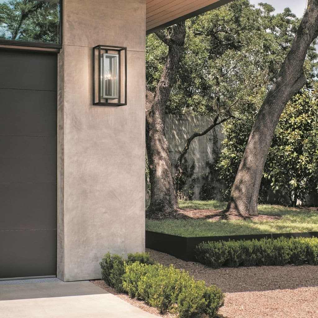 Lake 1 Light Outdoor Wall Lantern in Bronze & Polished Stainless Steel-img-1