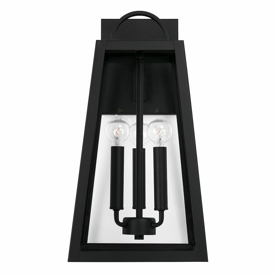 Lewis 3 Light Outdoor Wall Lantern - Medium in Black-img-3