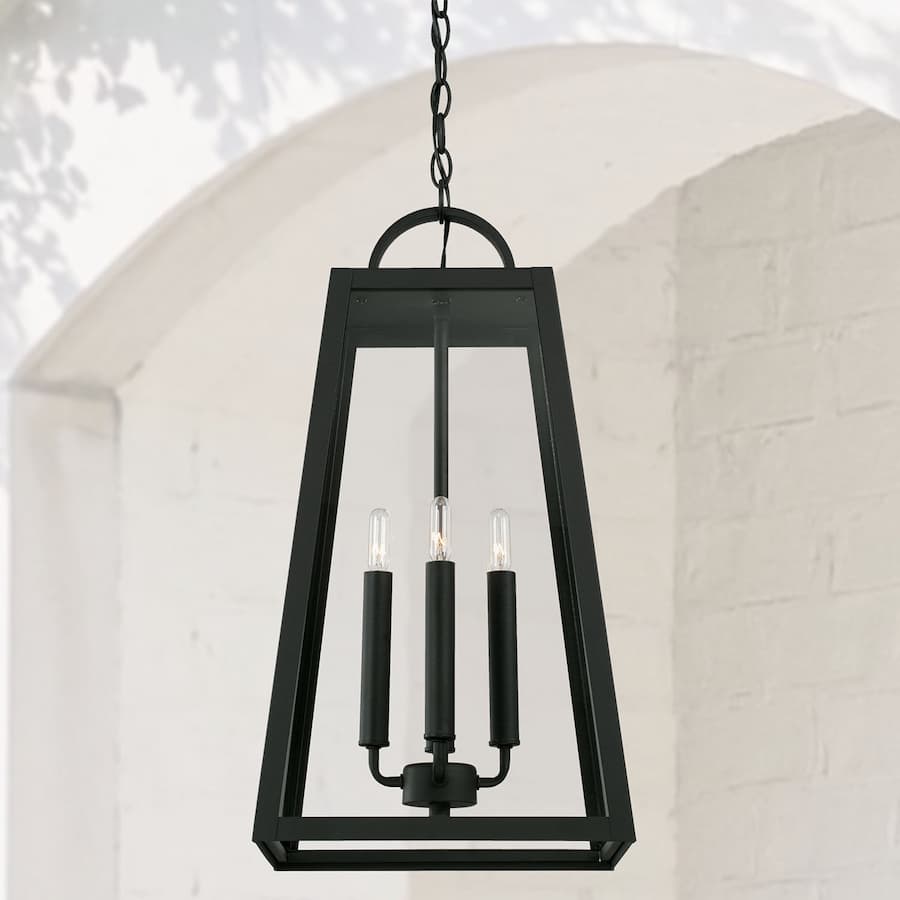 Lewis 4 Light Outdoor Hanging Lantern in Black-img-1