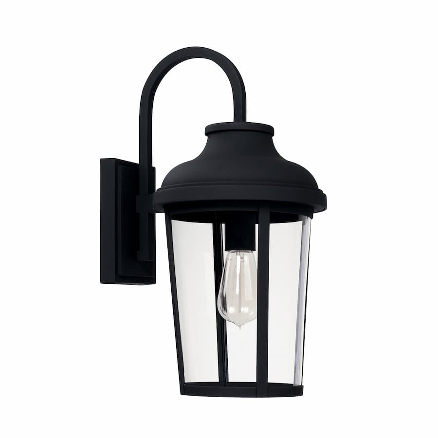 Dunville 1 Light Outdoor Wall Lantern in Black-img-2