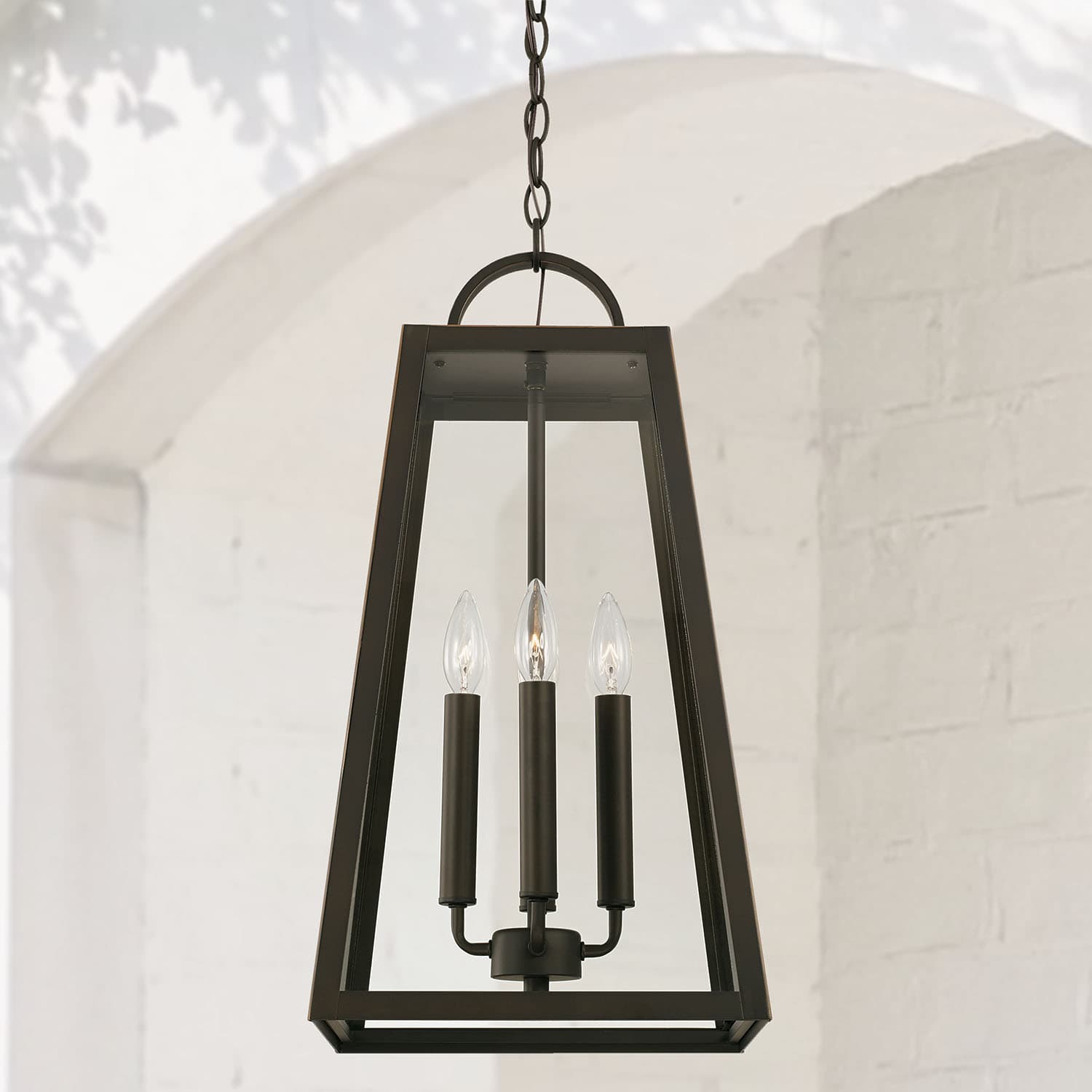 Lewis 4 Light Outdoor Hanging Lantern in Oiled Bronze-img-1