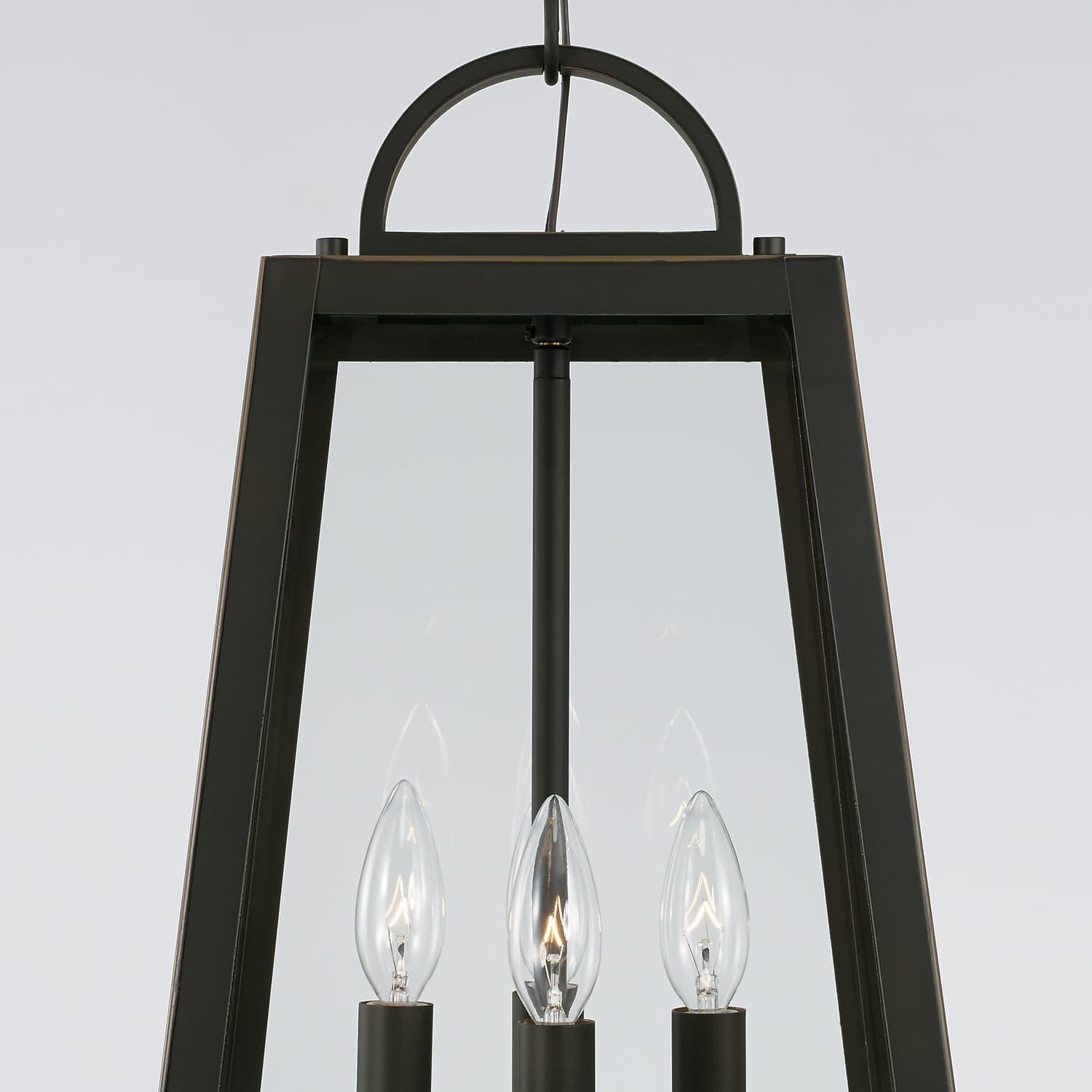 Lewis 4 Light Outdoor Hanging Lantern in Oiled Bronze-img-3