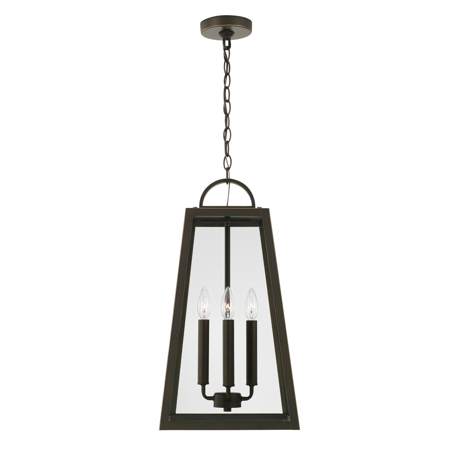 Lewis 4 Light Outdoor Hanging Lantern in Oiled Bronze-img-4