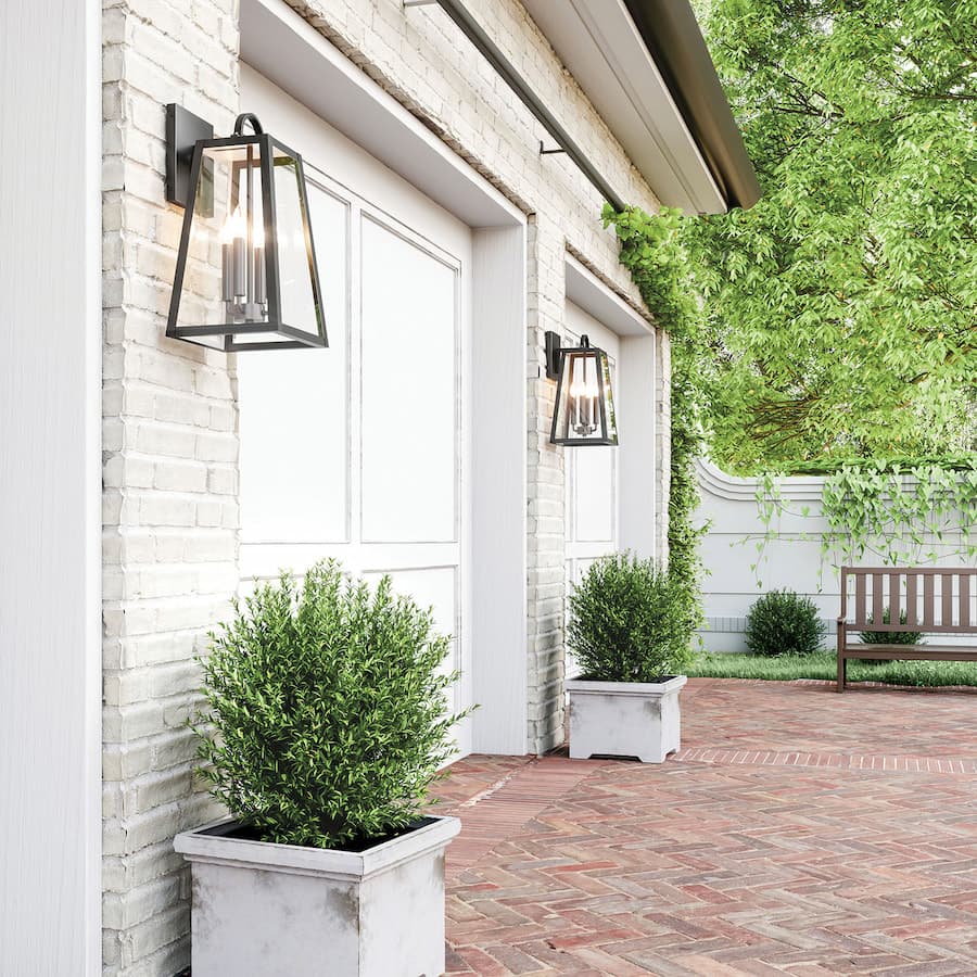 Lewis 4 Light Outdoor Wall Lantern - Large in Black-img-5