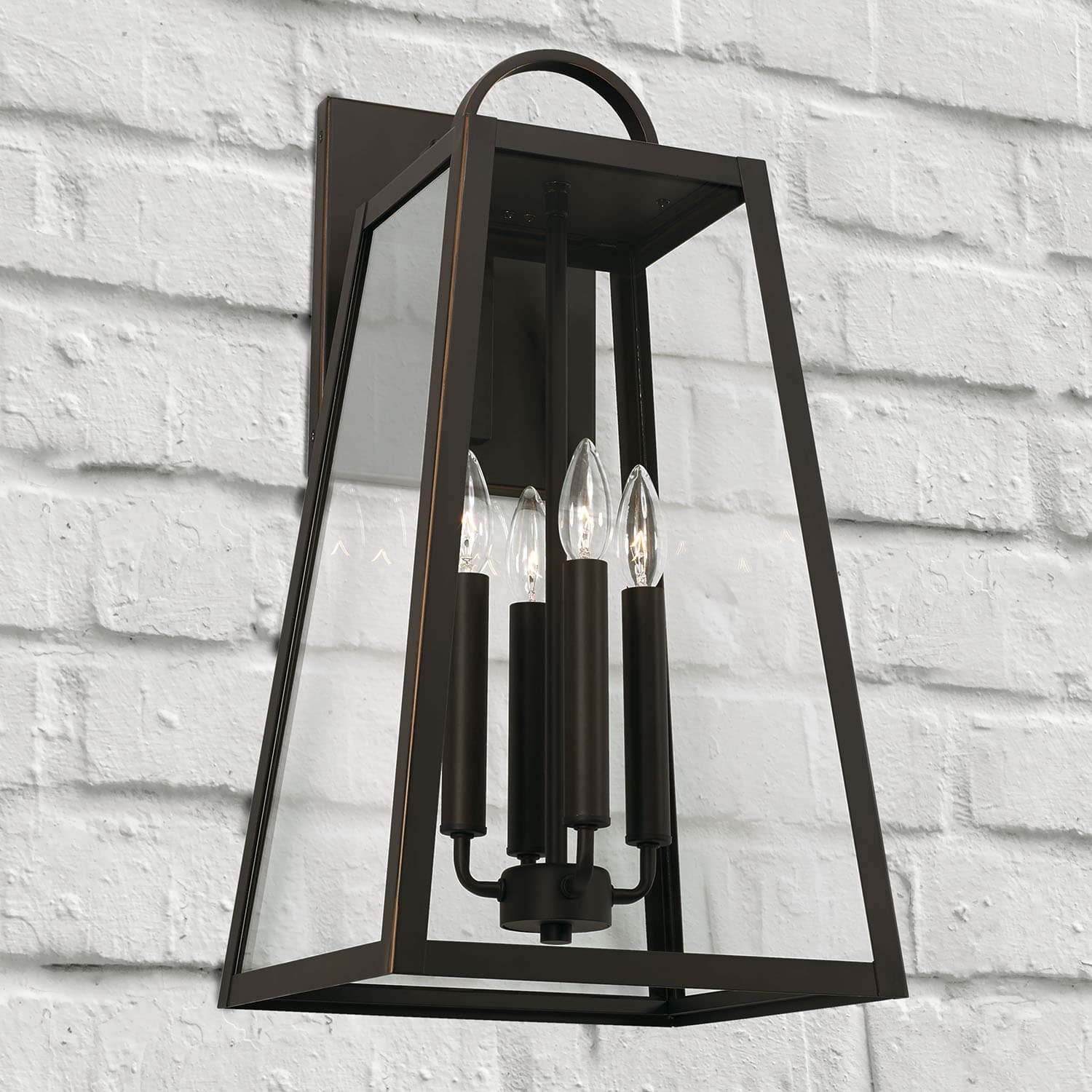 Lewis 4 Light Wall Lantern - Large in Oiled Bronze-img-1