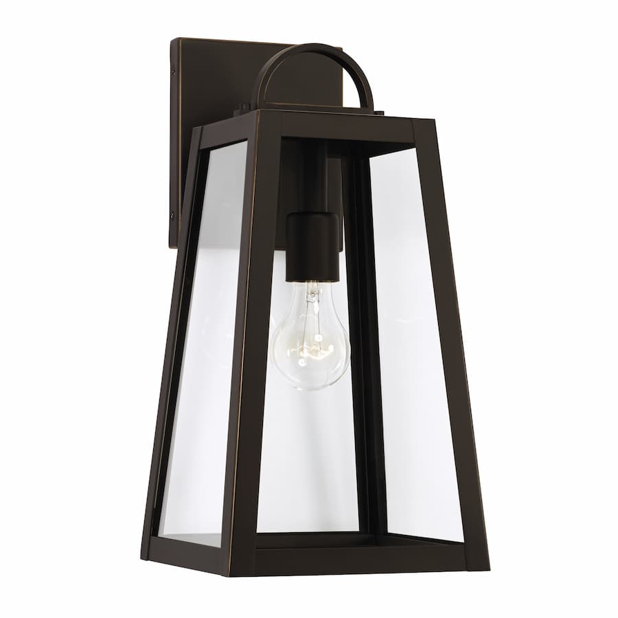 Lewis 1 Light Outdoor Wall Lantern - Small in Oiled Bronze-img-1