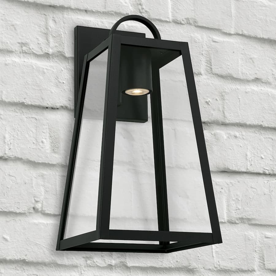 Lewis 1 Light Outdoor Down Light Lantern - Medium in Black-img-1