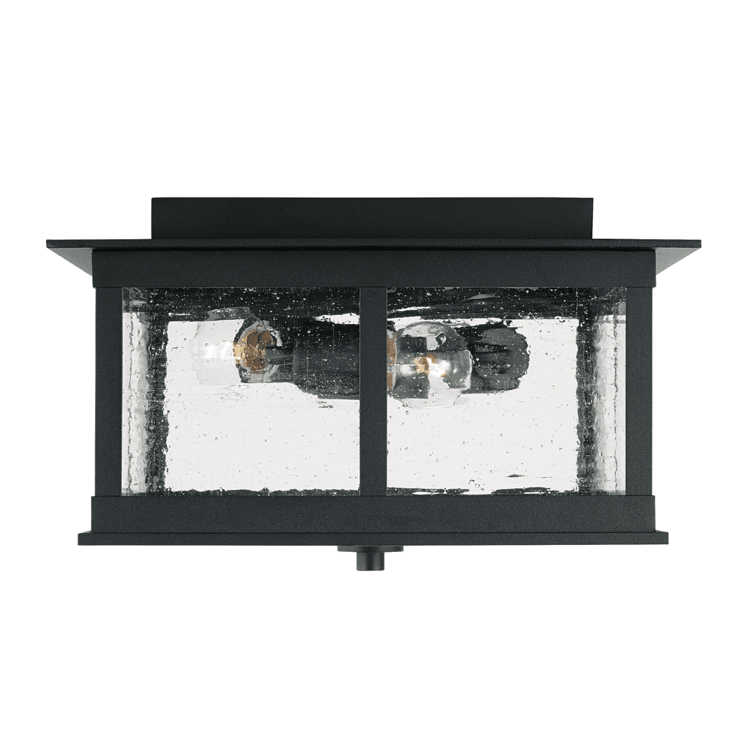 Russell 3 Light Outdoor Flush-Mount in Black-img-2