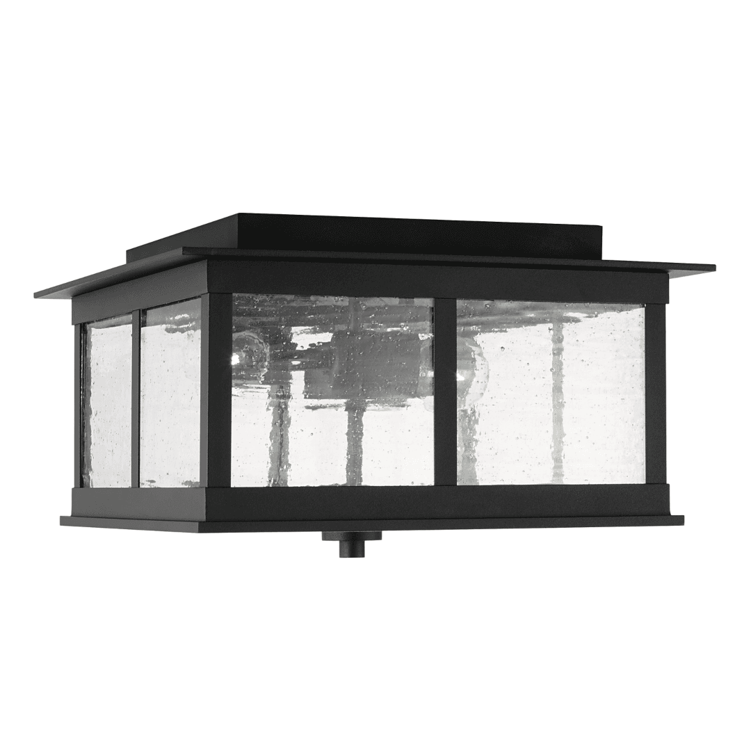 Russell 3 Light Outdoor Flush-Mount in Black-img-3