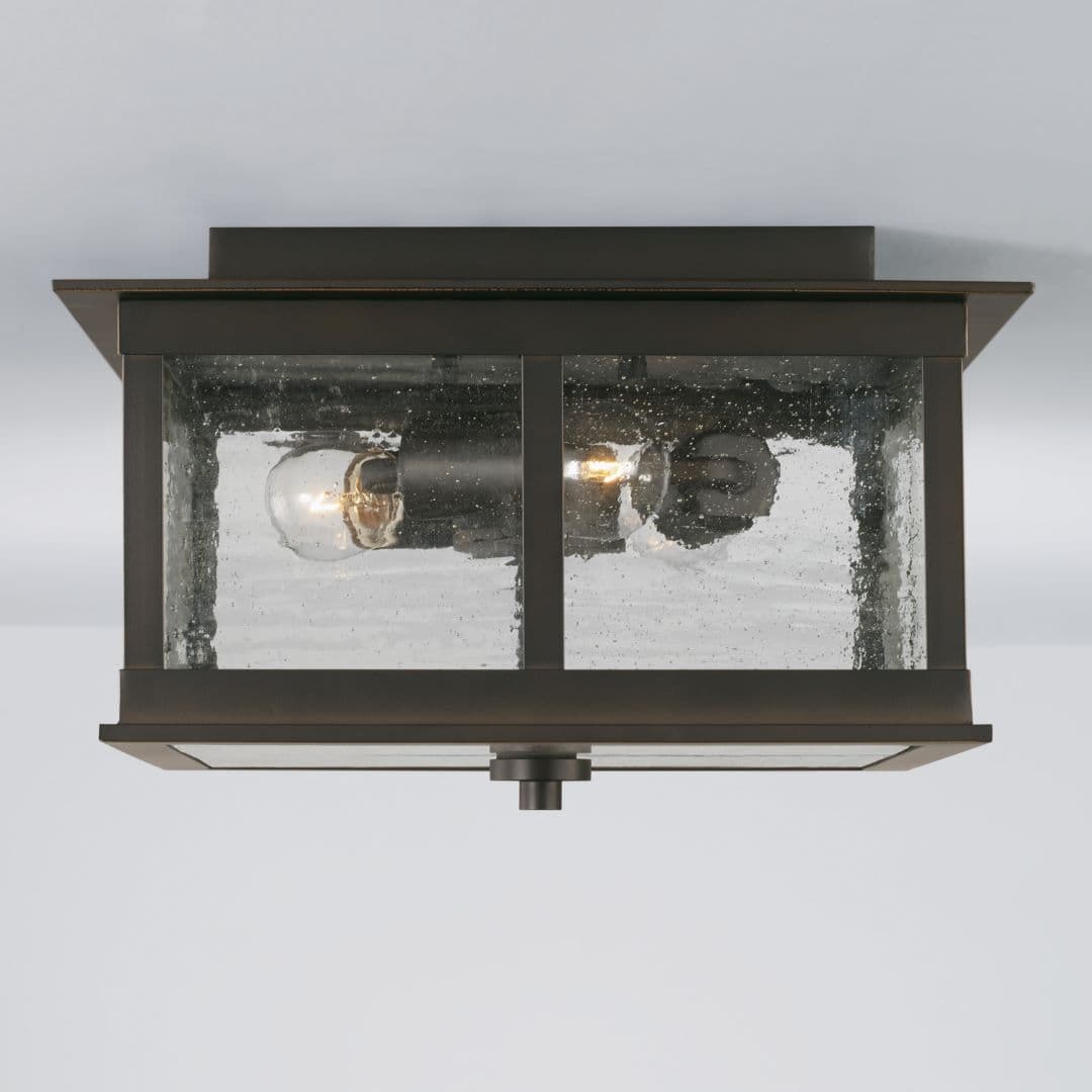 Russell 3 Light Outdoor Flush-Mount in Bronze-img-1