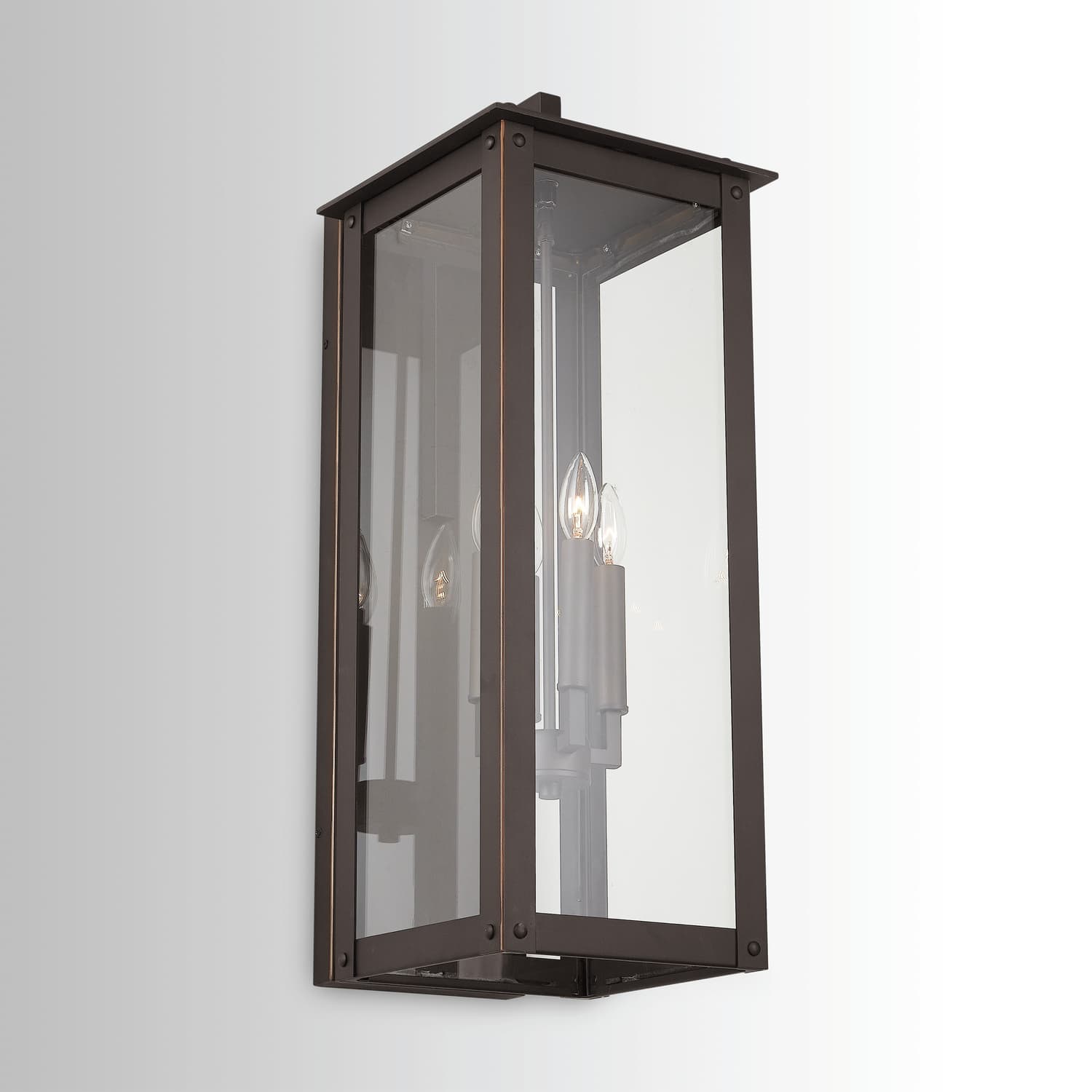 Boman 4 Light Outdoor Wall Lantern - Large in Oiled Bronze-img-1