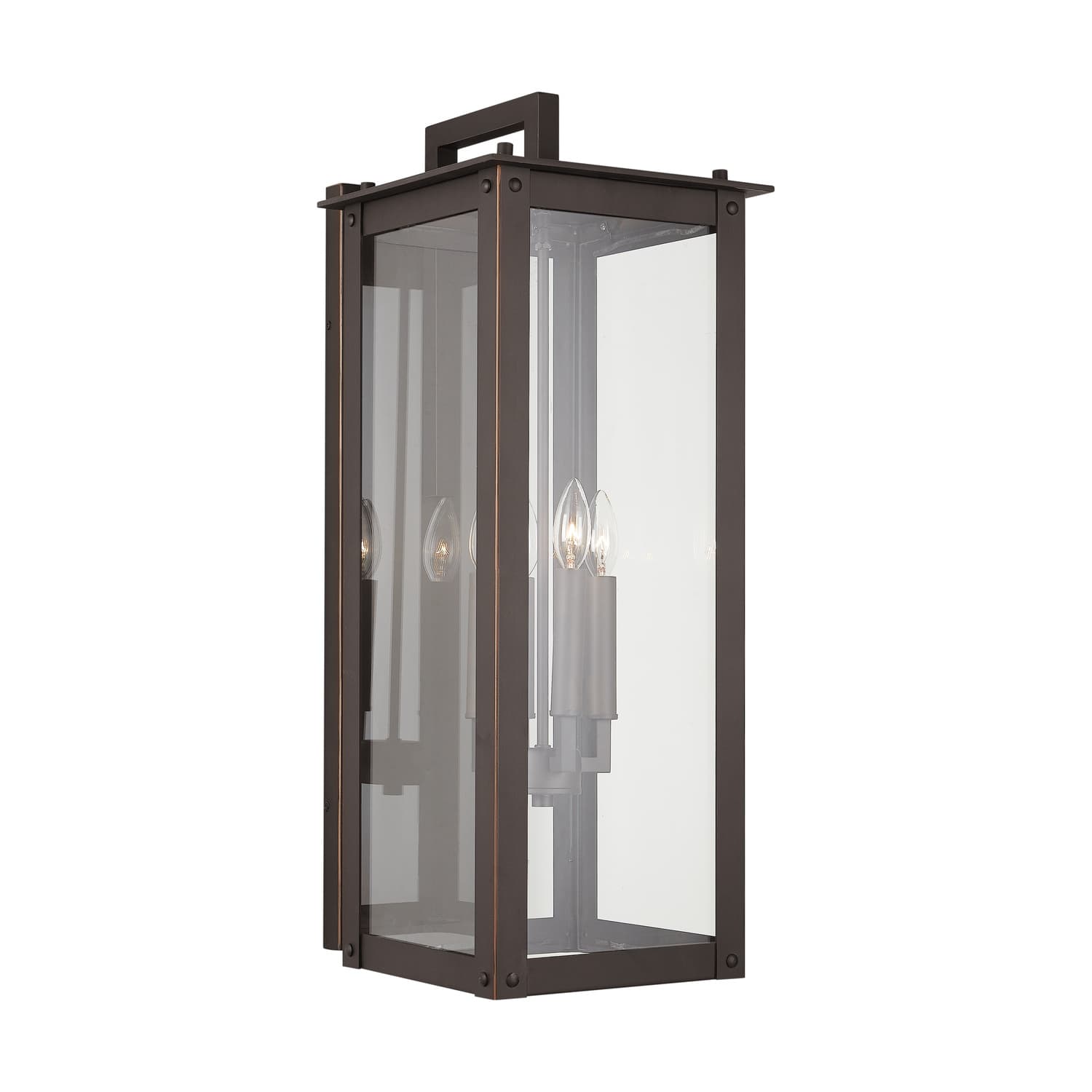 Boman 4 Light Outdoor Wall Lantern - Large in Oiled Bronze-img-2
