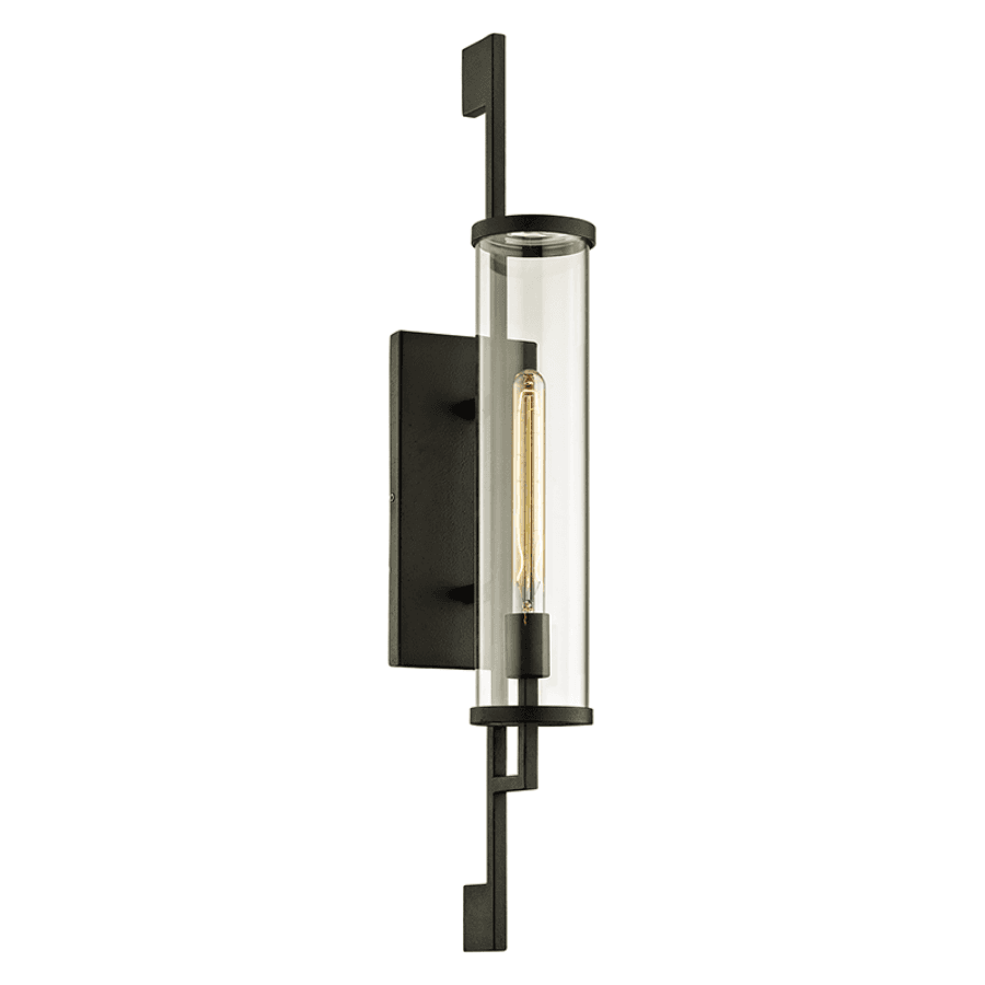 Jasper 1 Light Outdoor Wall Lantern - Large in Forged Iron-img-2