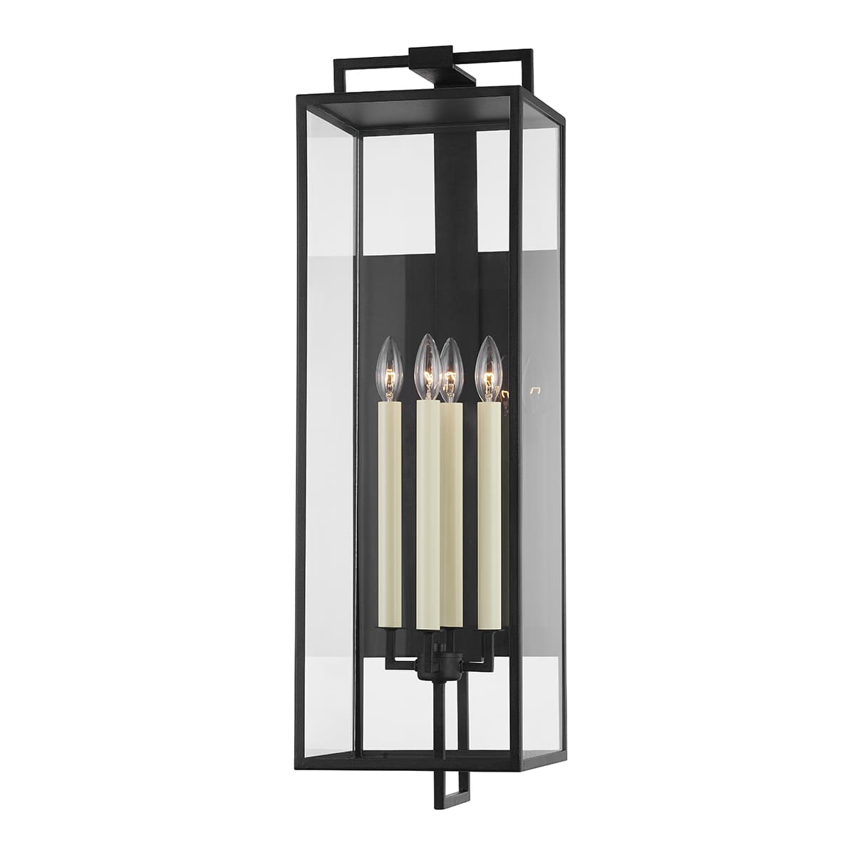 Fox 4 Light Outdoor Wall Lantern in Forged Iron-img-1