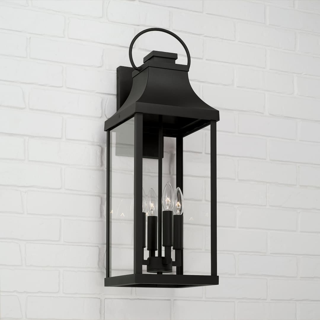 Cole 4 Light Outdoor Wall Lantern - Extra Large in Black-img-2