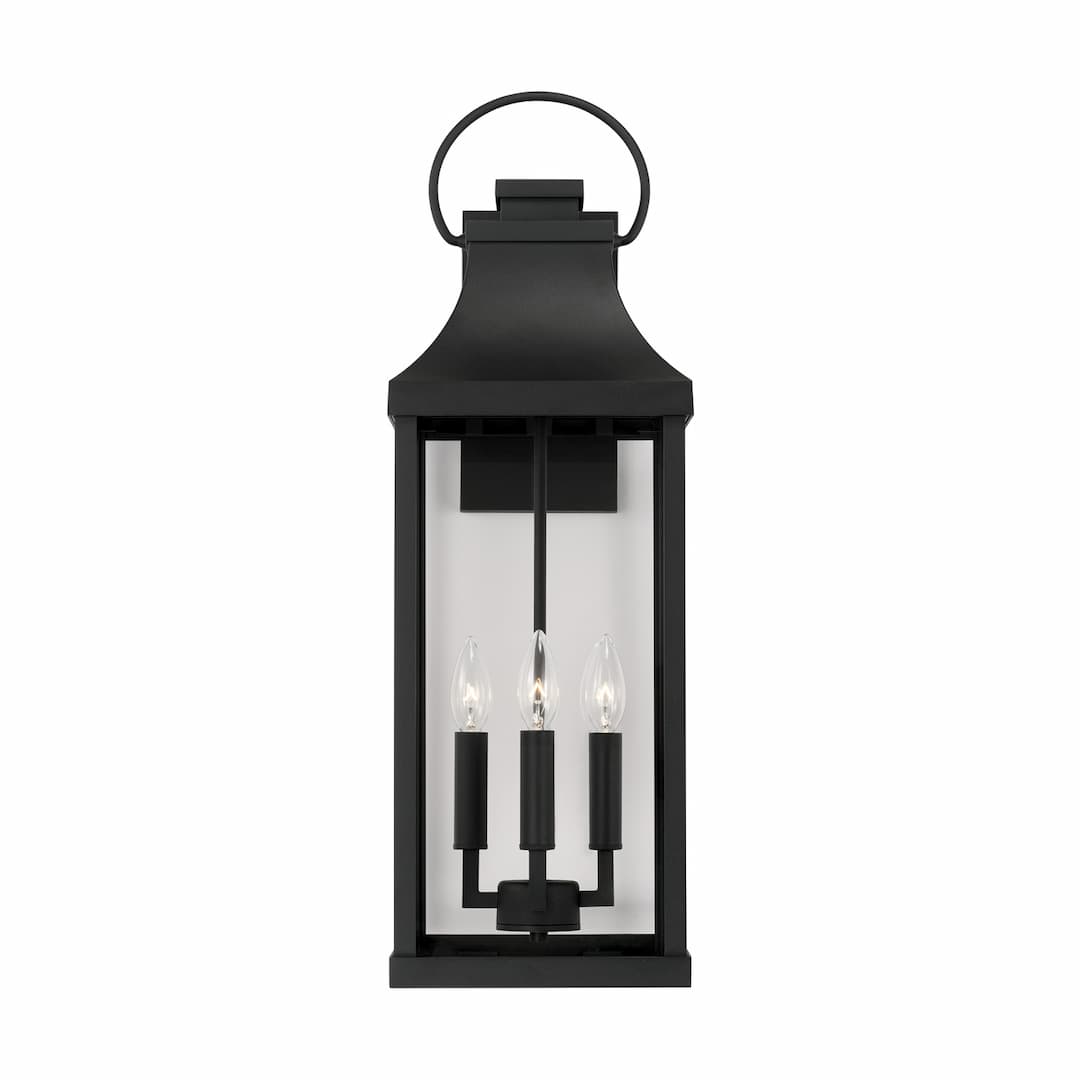 Cole 4 Light Outdoor Wall Lantern - Extra Large in Black-img-4