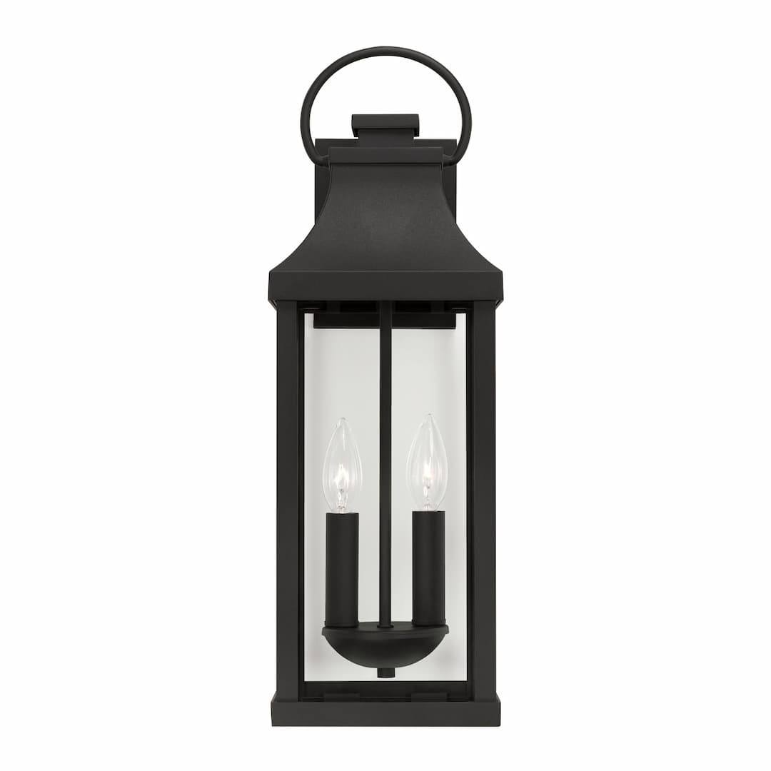 Cole 2 Light Outdoor Wall Lantern - Medium in Black-img-2