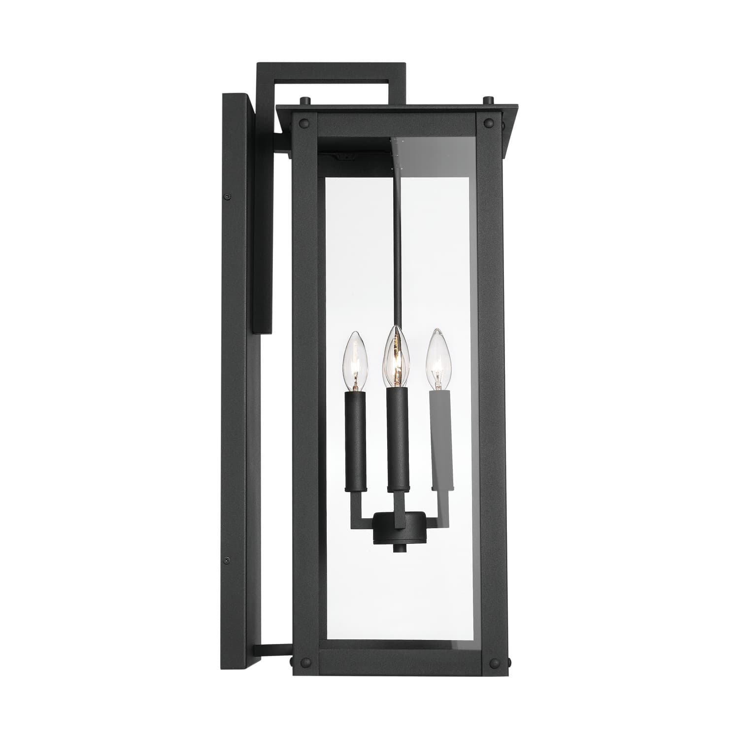 Boman 4 Light Outdoor Wall Lantern - Large in Black-img-5
