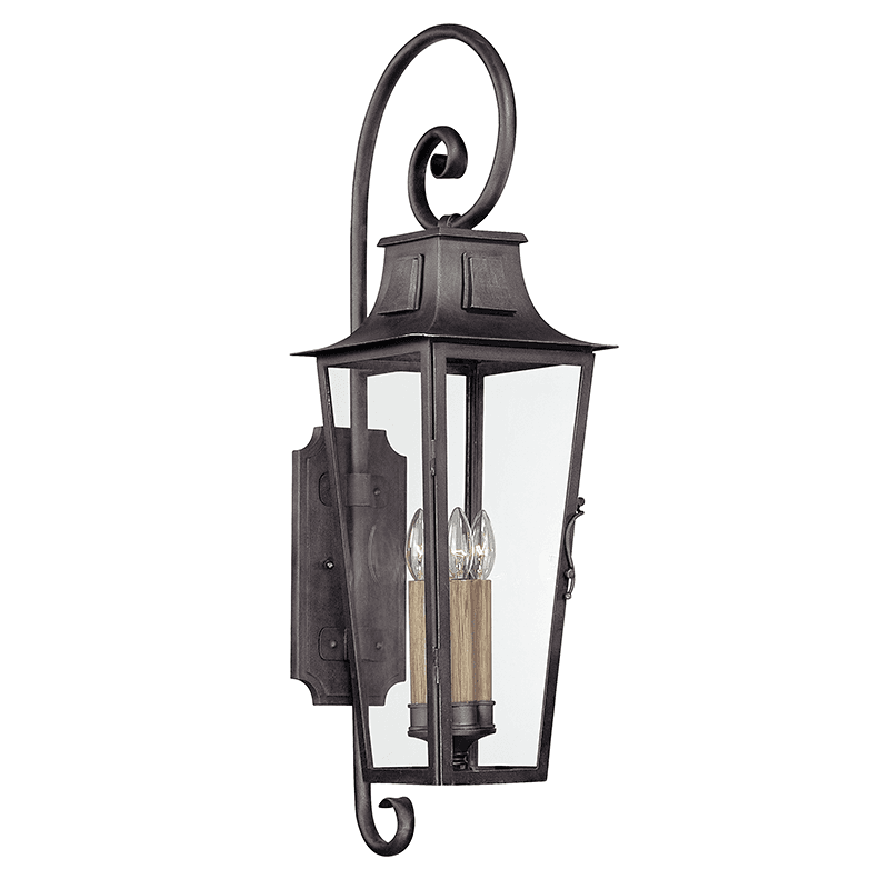 Lyon 4 Light Outdoor Wall Lantern in Aged Pewter-img-2