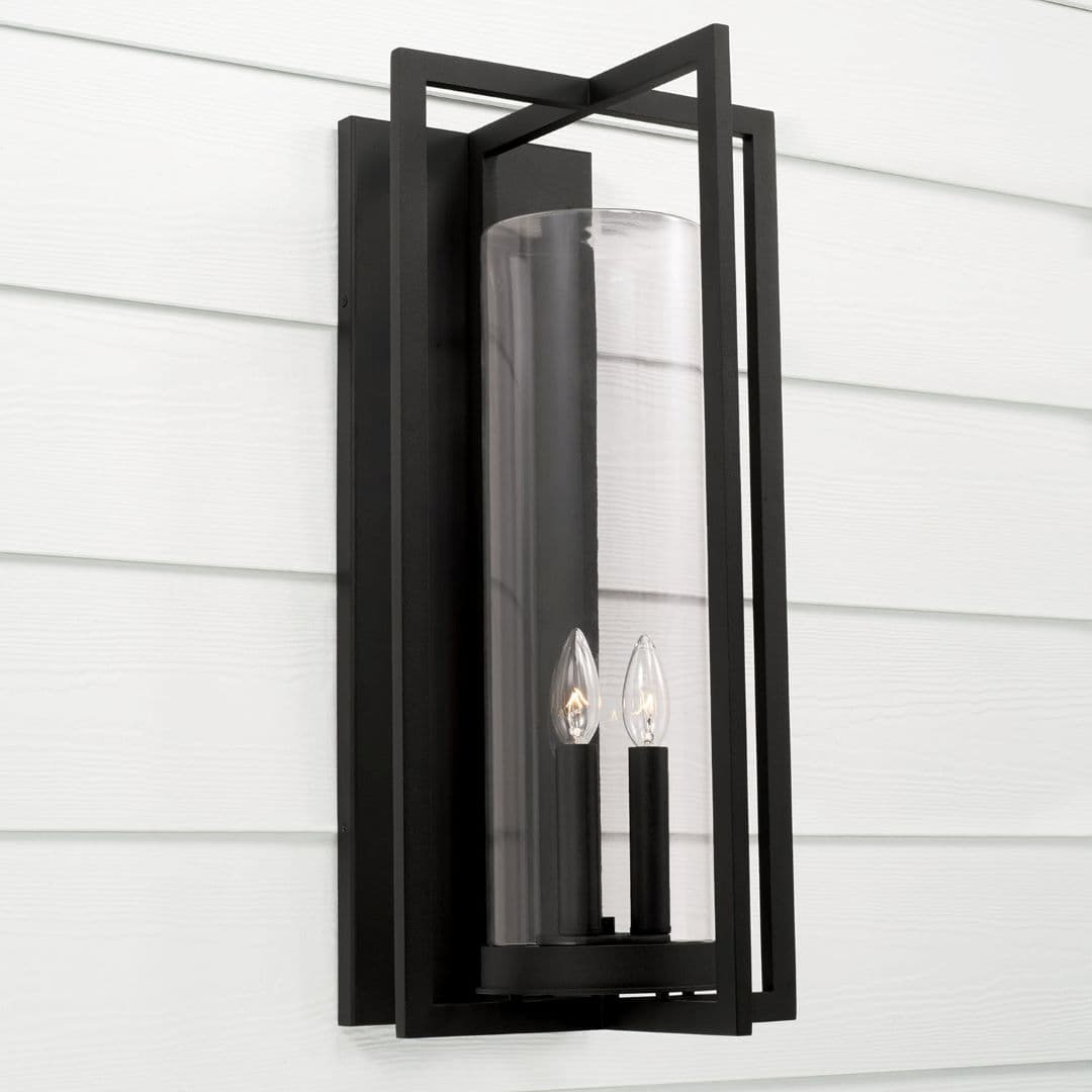 Karter 3 Light Wall Lantern in Black-img-2