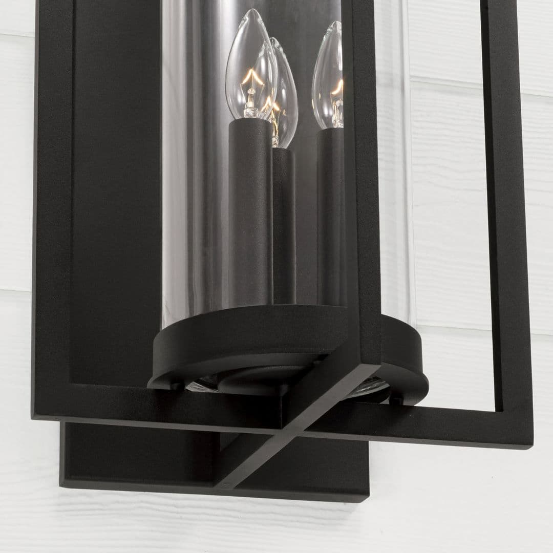 Karter 3 Light Wall Lantern in Black-img-3