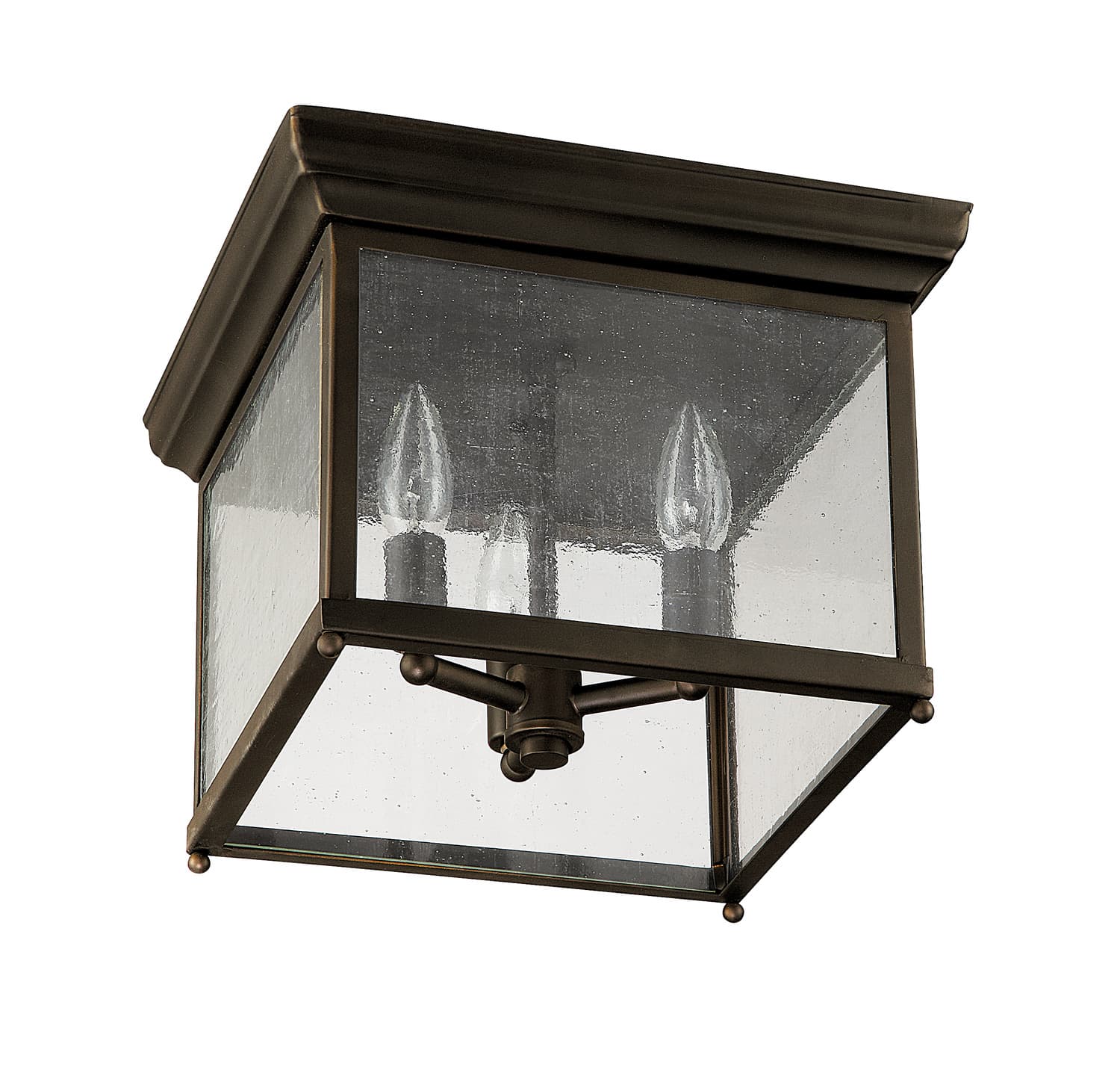 Barrett 3 Light Outdoor Flush Mount In Old Bronze-img-1