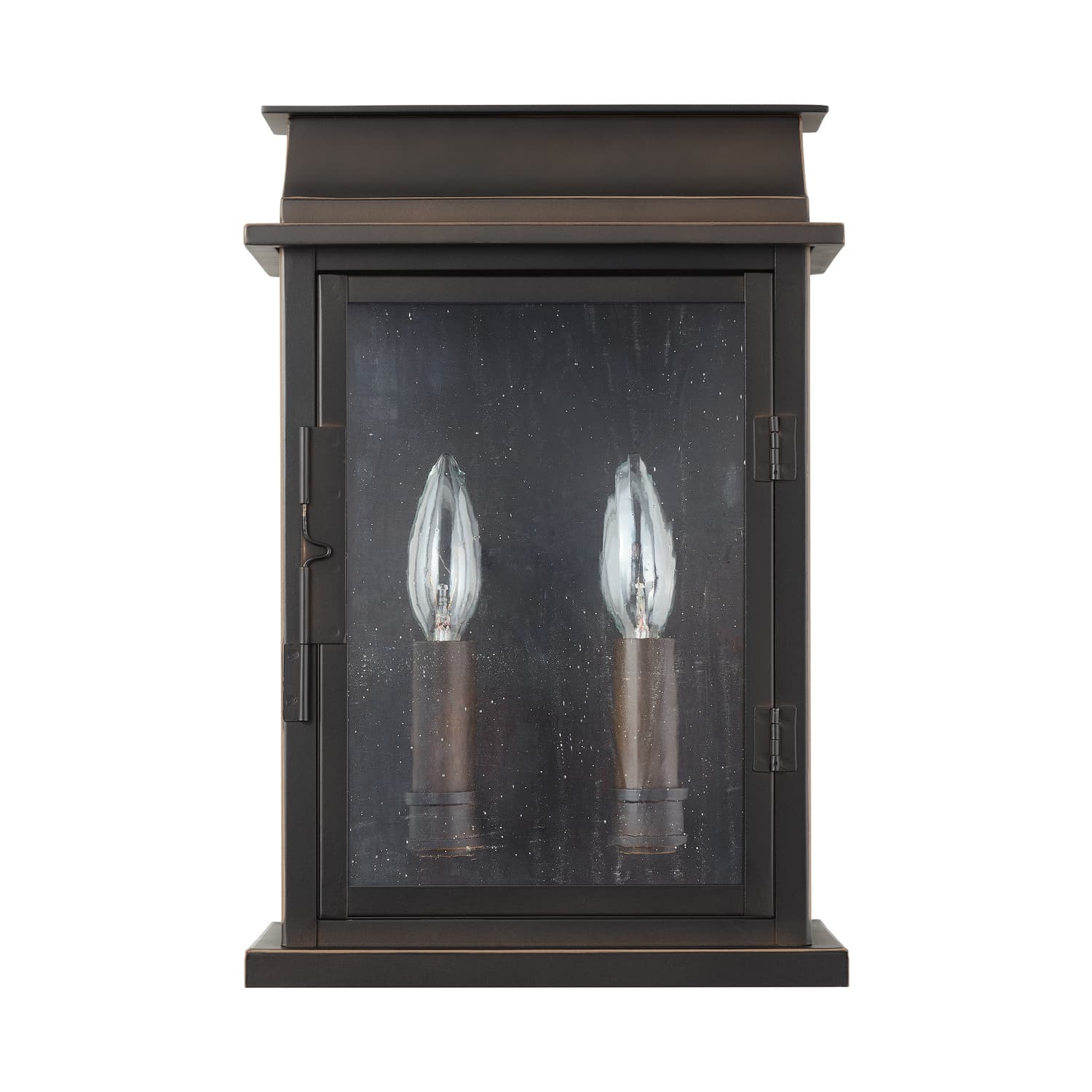 Calbi 2 Light Outdoor Wall Lantern in Oiled Bronze-img-2