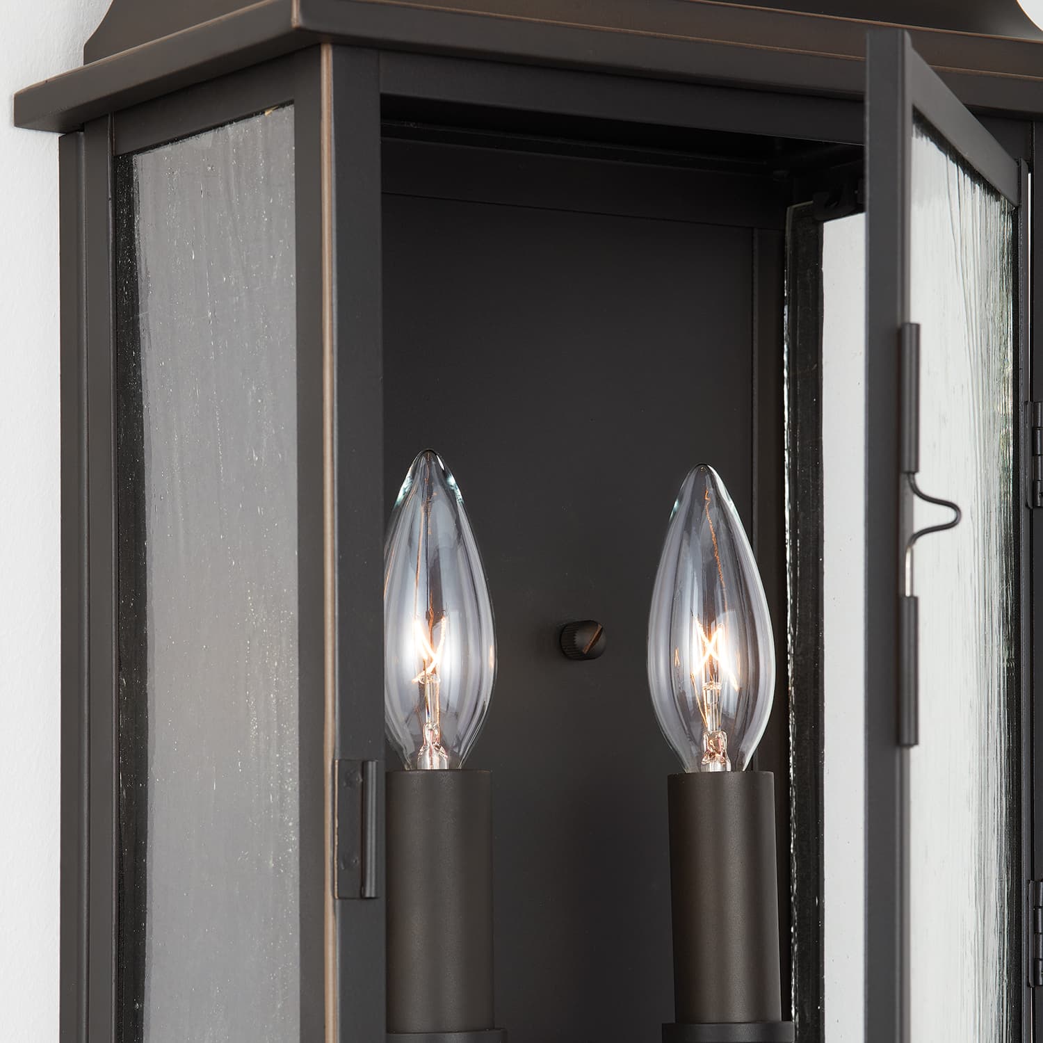 Calbi 2 Light Outdoor Wall Lantern in Oiled Bronze-img-3