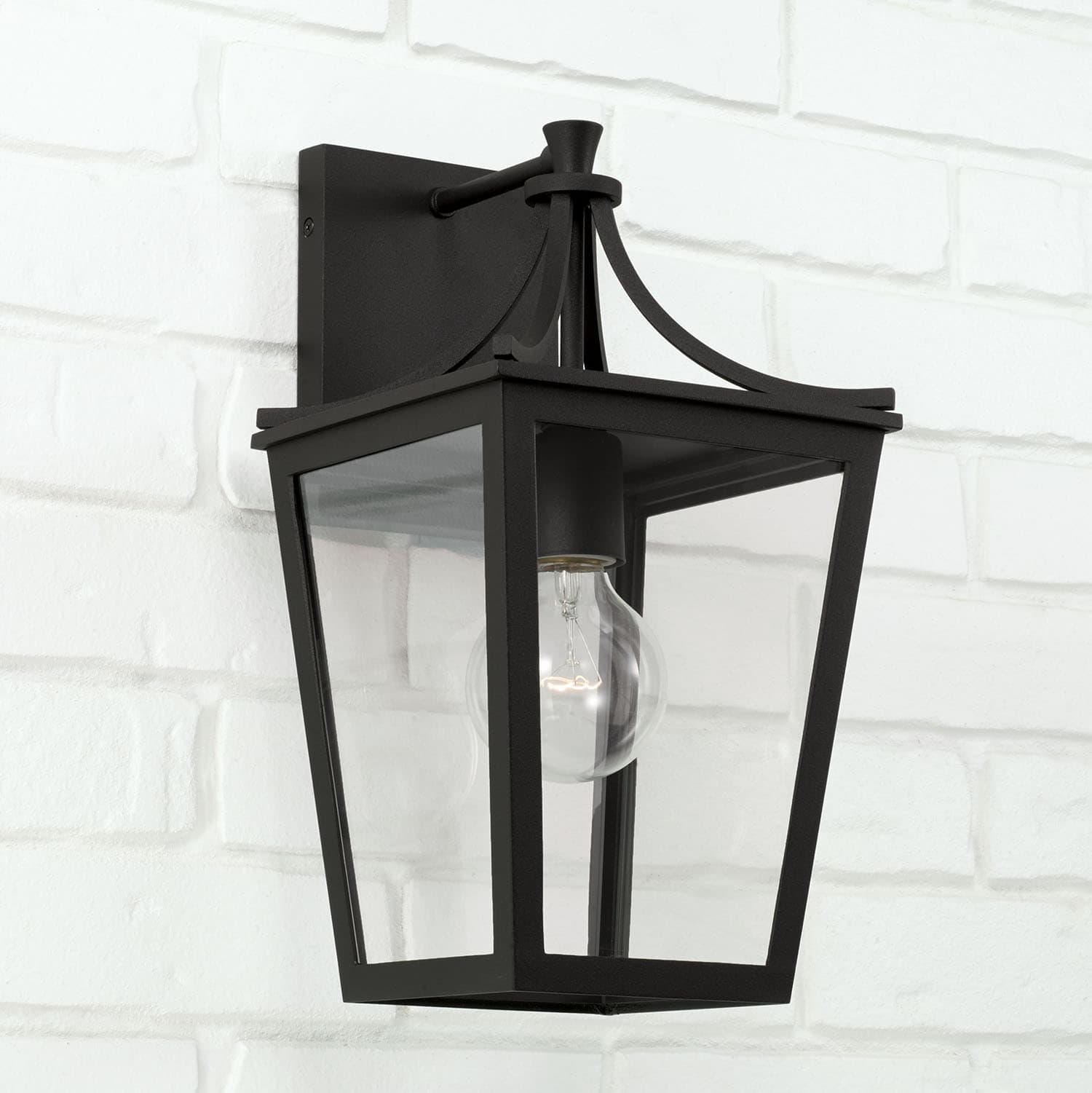 Firth 1 Light Outdoor Wall Lantern in Black-img-1