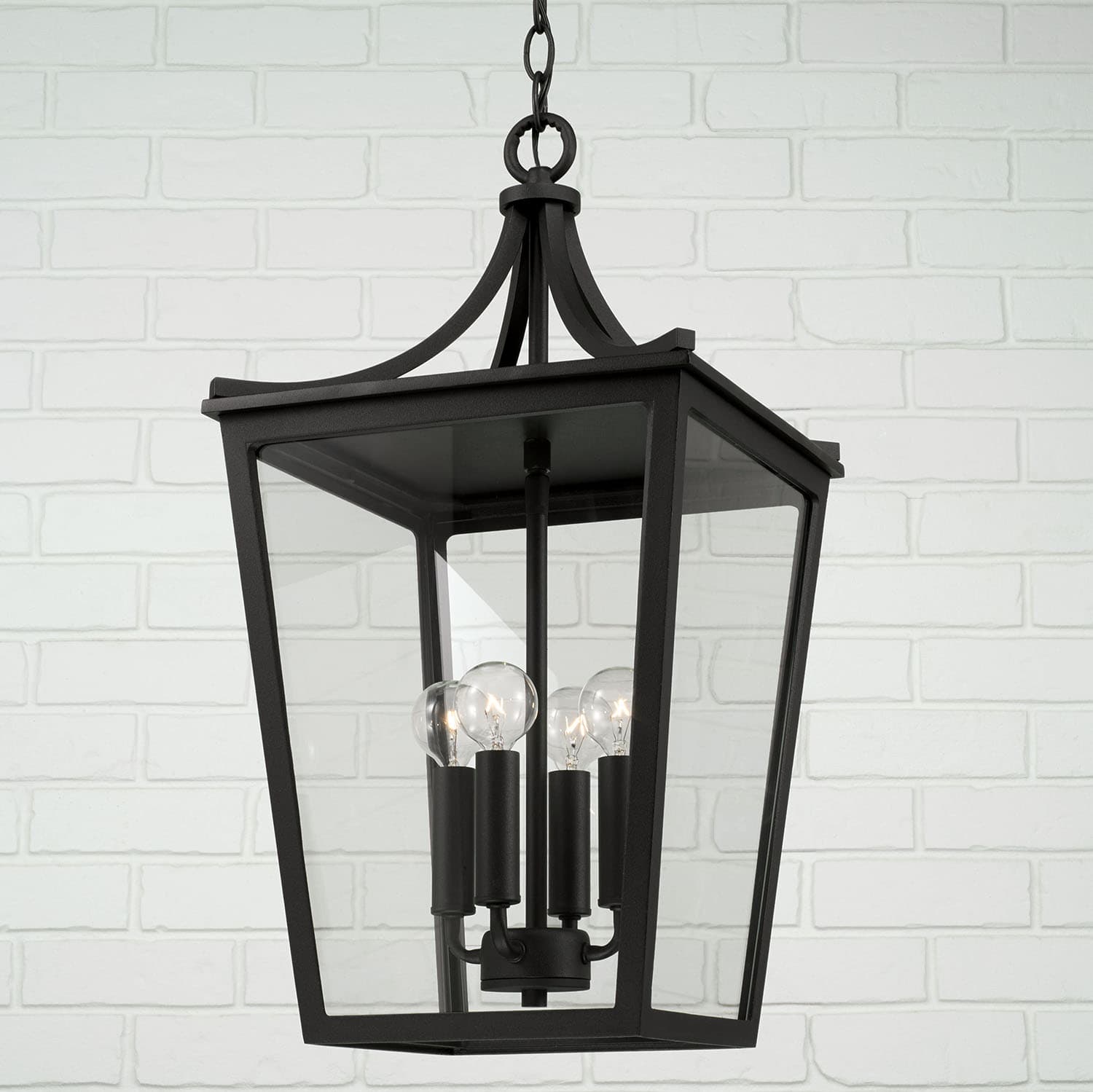 Firth 4 Light Outdoor Hanging Lantern in Black-img-1