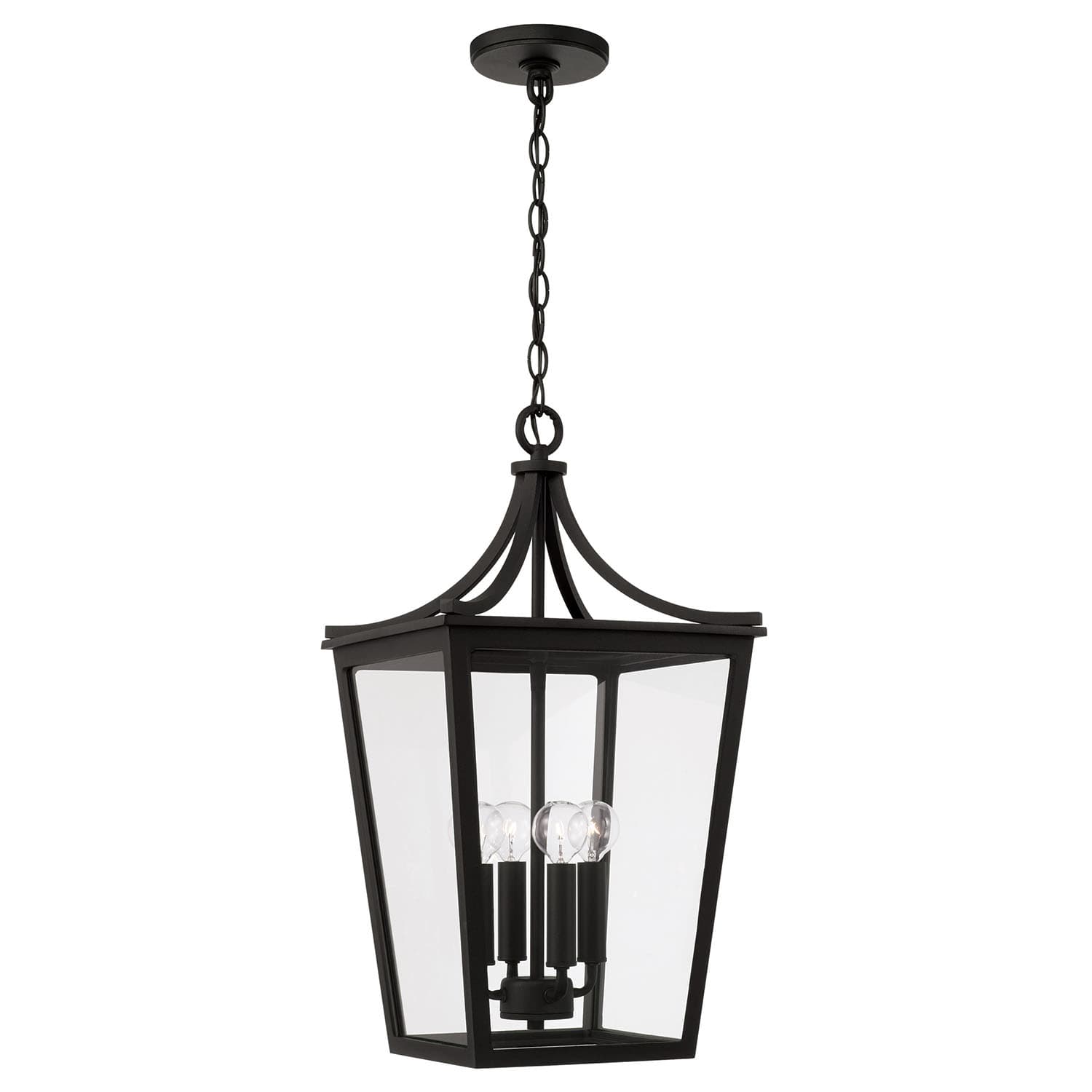 Firth 4 Light Outdoor Hanging Lantern in Black-img-2