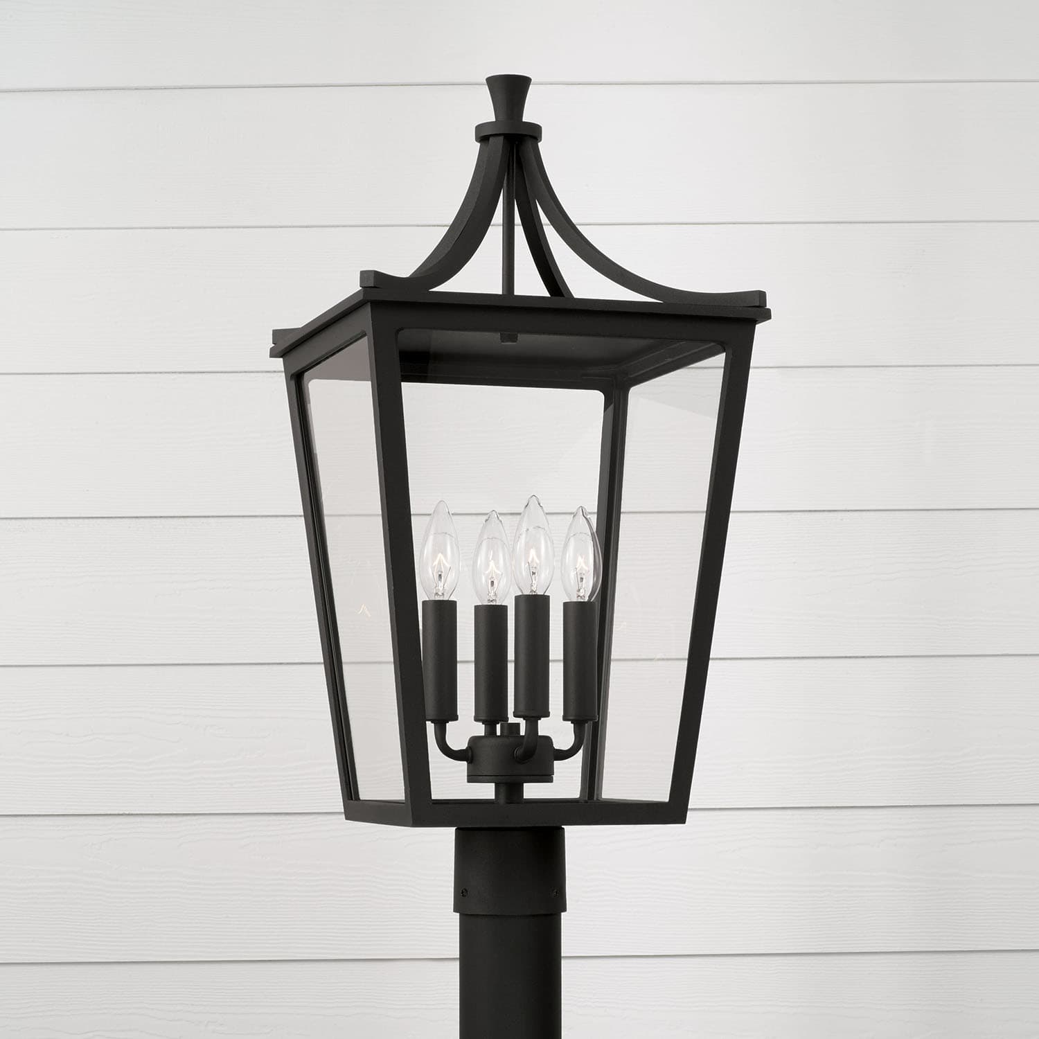 Firth 4 Light Outdoor Post Top Lantern in Black-img-1