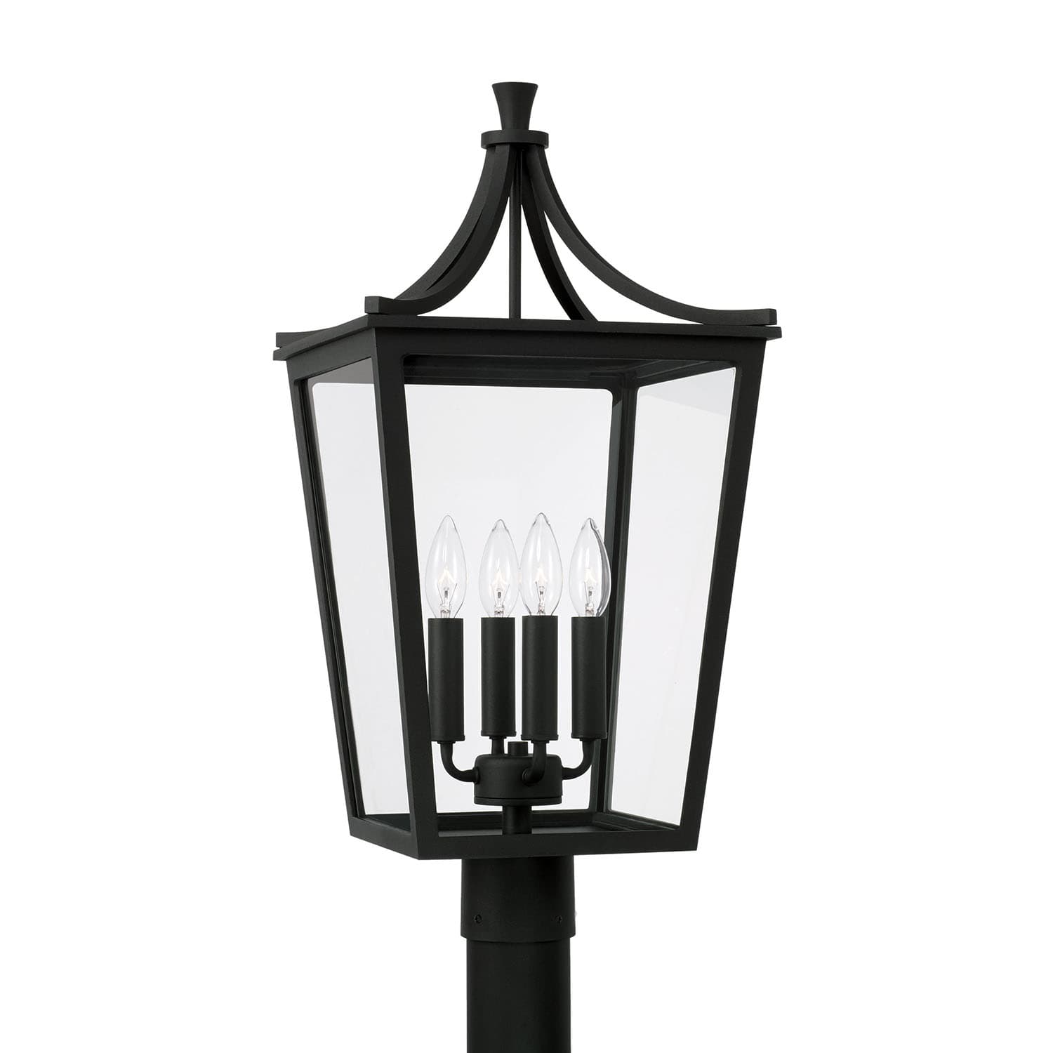 Firth 4 Light Outdoor Post Top Lantern in Black-img-2