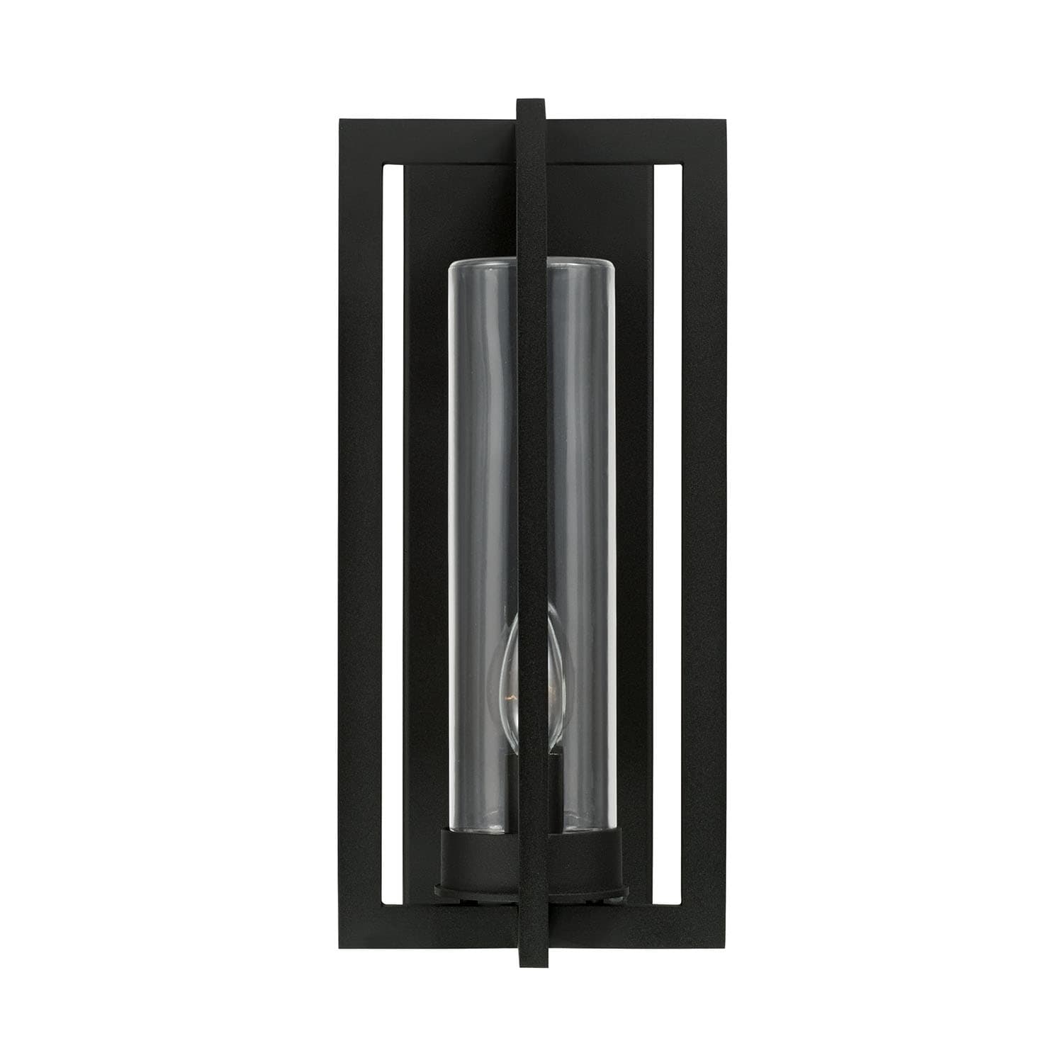 Karter 1 Light Outdoor Wall Lantern in Black-img-4