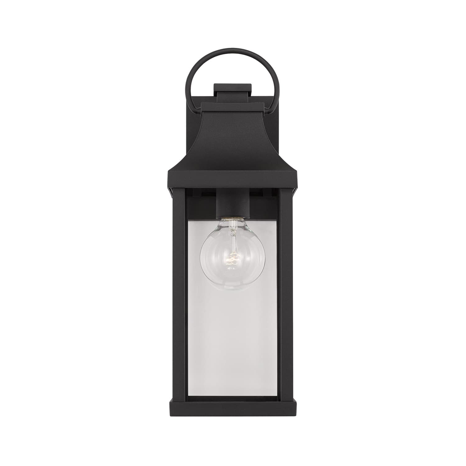 Cole 1 Light Outdoor Wall Lantern in Black-img-2
