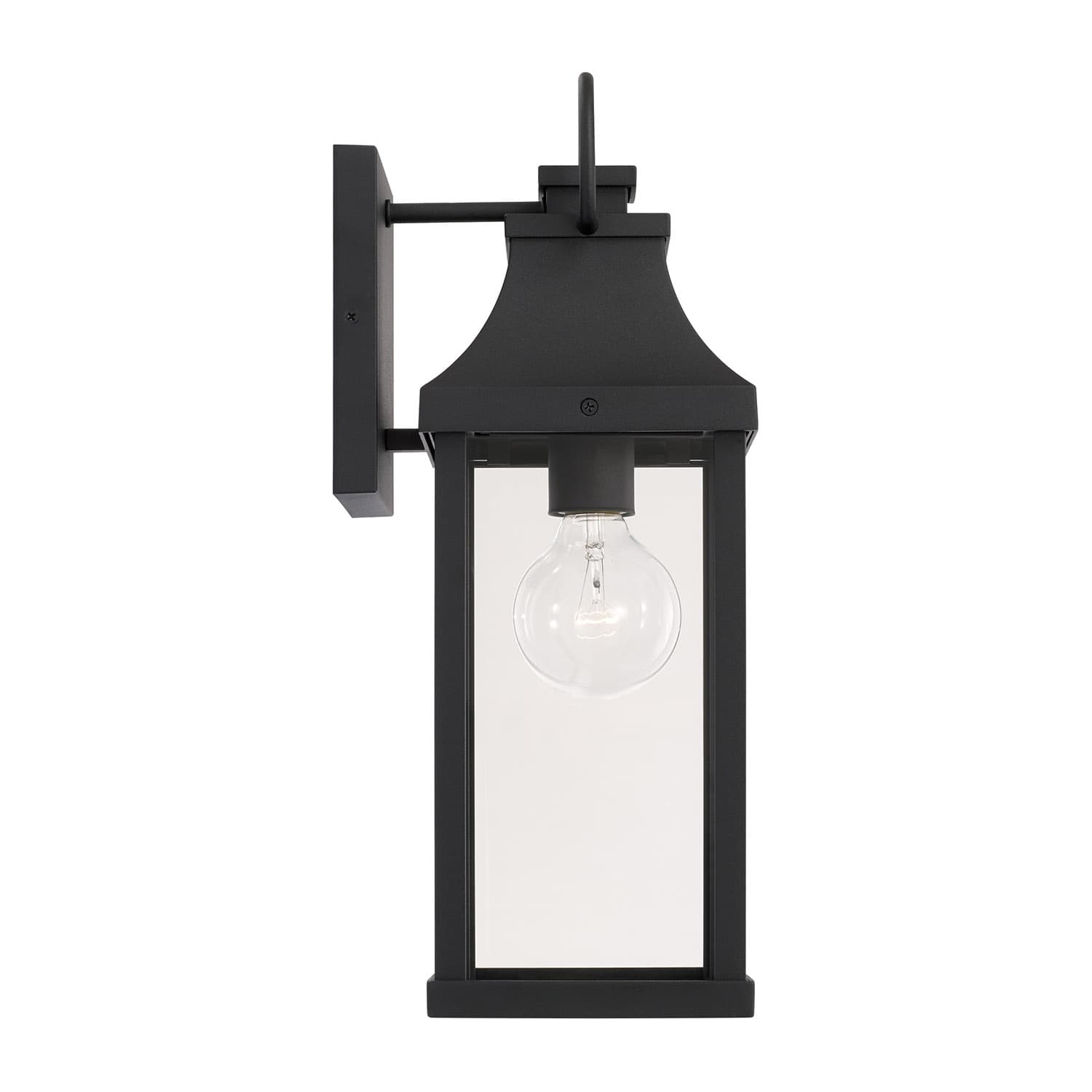 Cole 1 Light Outdoor Wall Lantern in Black-img-3