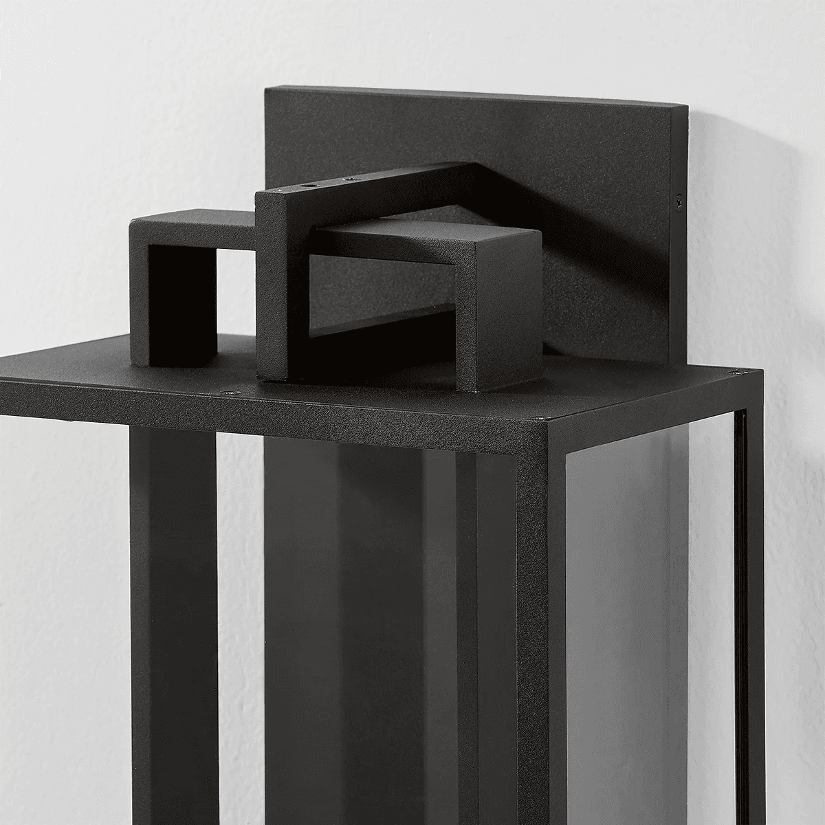 Robertson 2 Light Outdoor Wall Lantern - Small in Textured Black-img-4