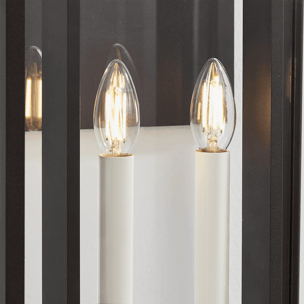 Robertson 2 Light Outdoor Wall Lantern - Large in Textured Black-img-4