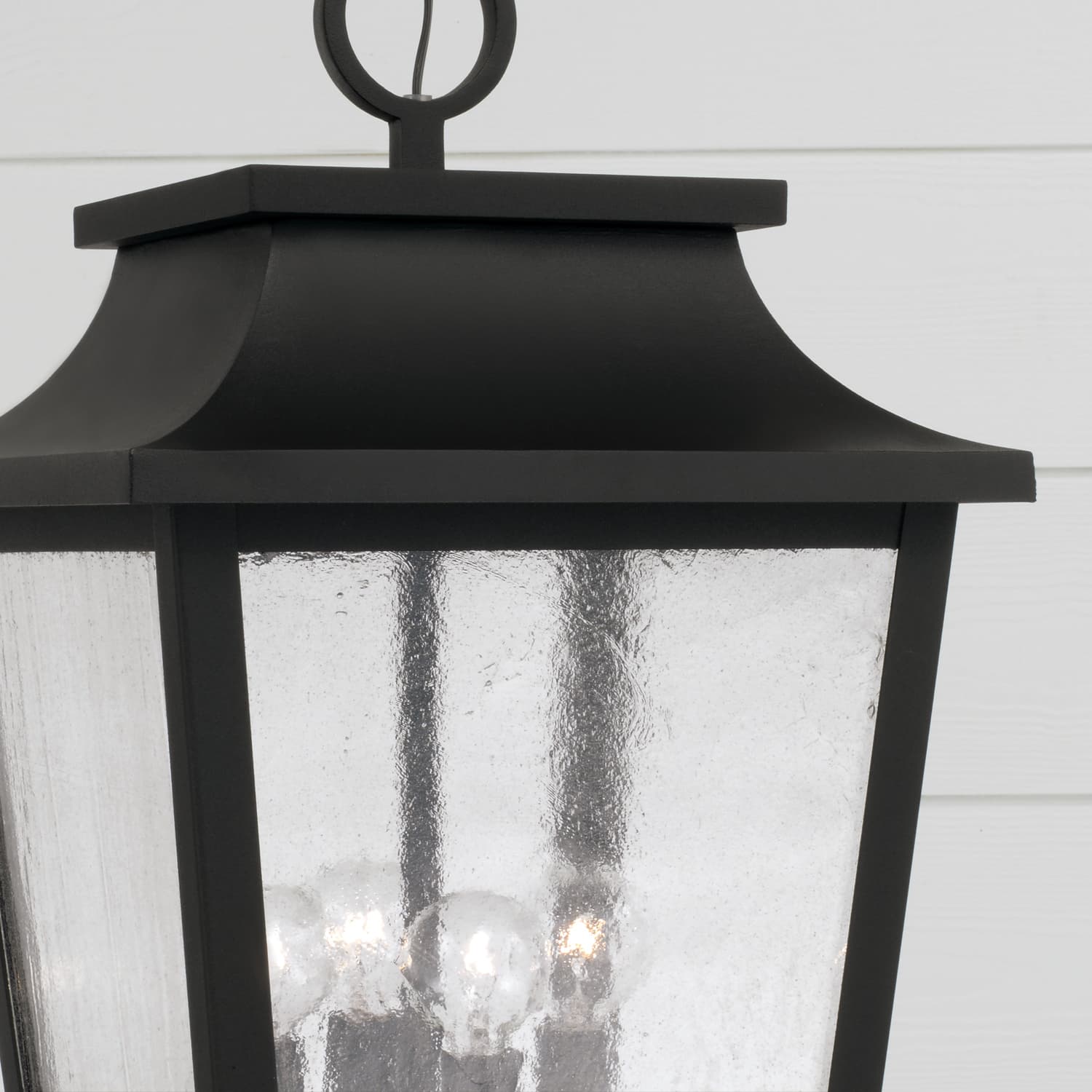 Everett 4 Light Outdoor Hanging Lantern in Black-img-3