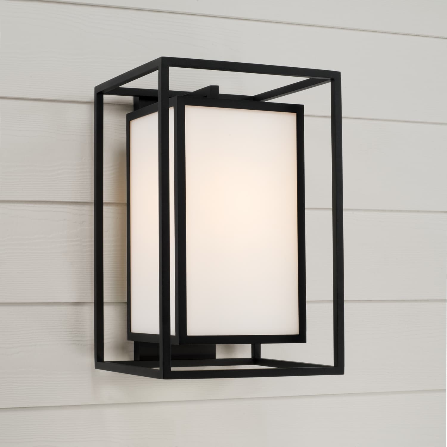 Merlo 1 Light Outdoor Wall Light - Large in Black-img-6