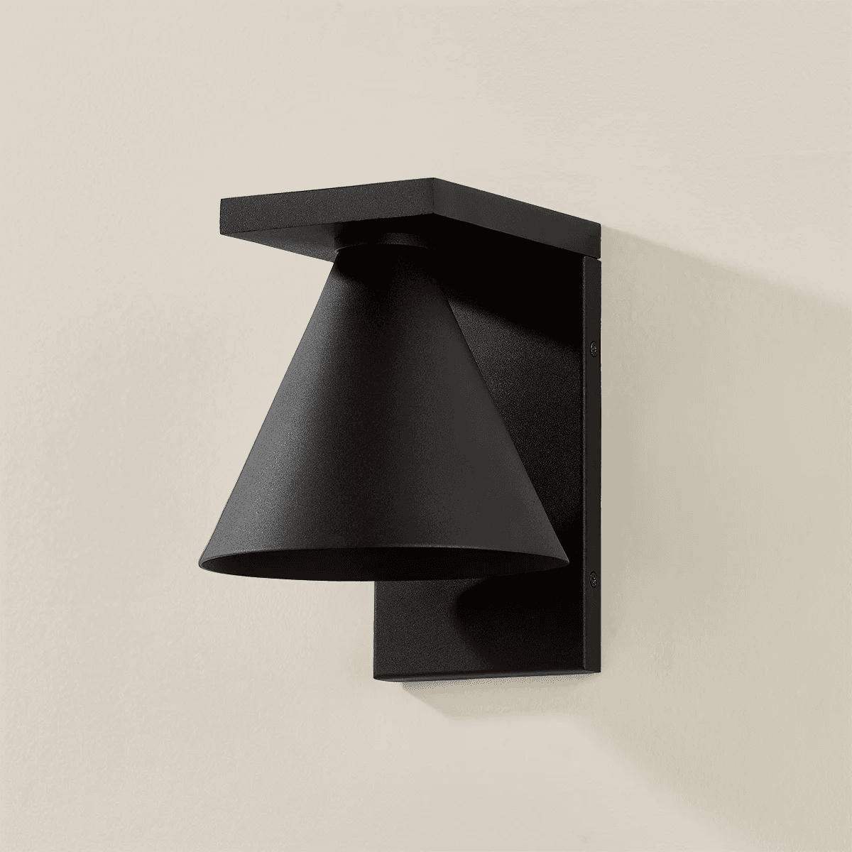 Tovan 1 Light Outdoor Wall Sconce - Large In Textured Black-img-1