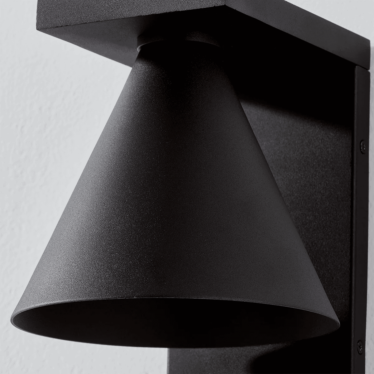Tovan 1 Light Outdoor Wall Sconce - Large In Textured Black-img-3
