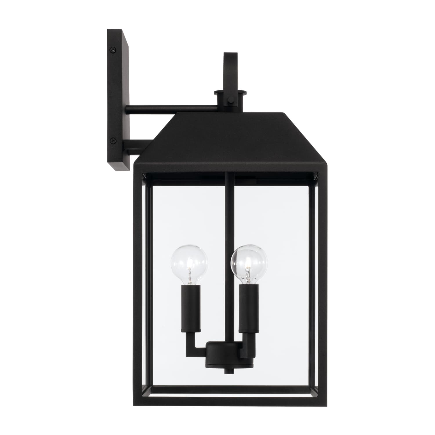 Brook 3 Light Outdoor Wall Lantern - Medium In Black-img-2