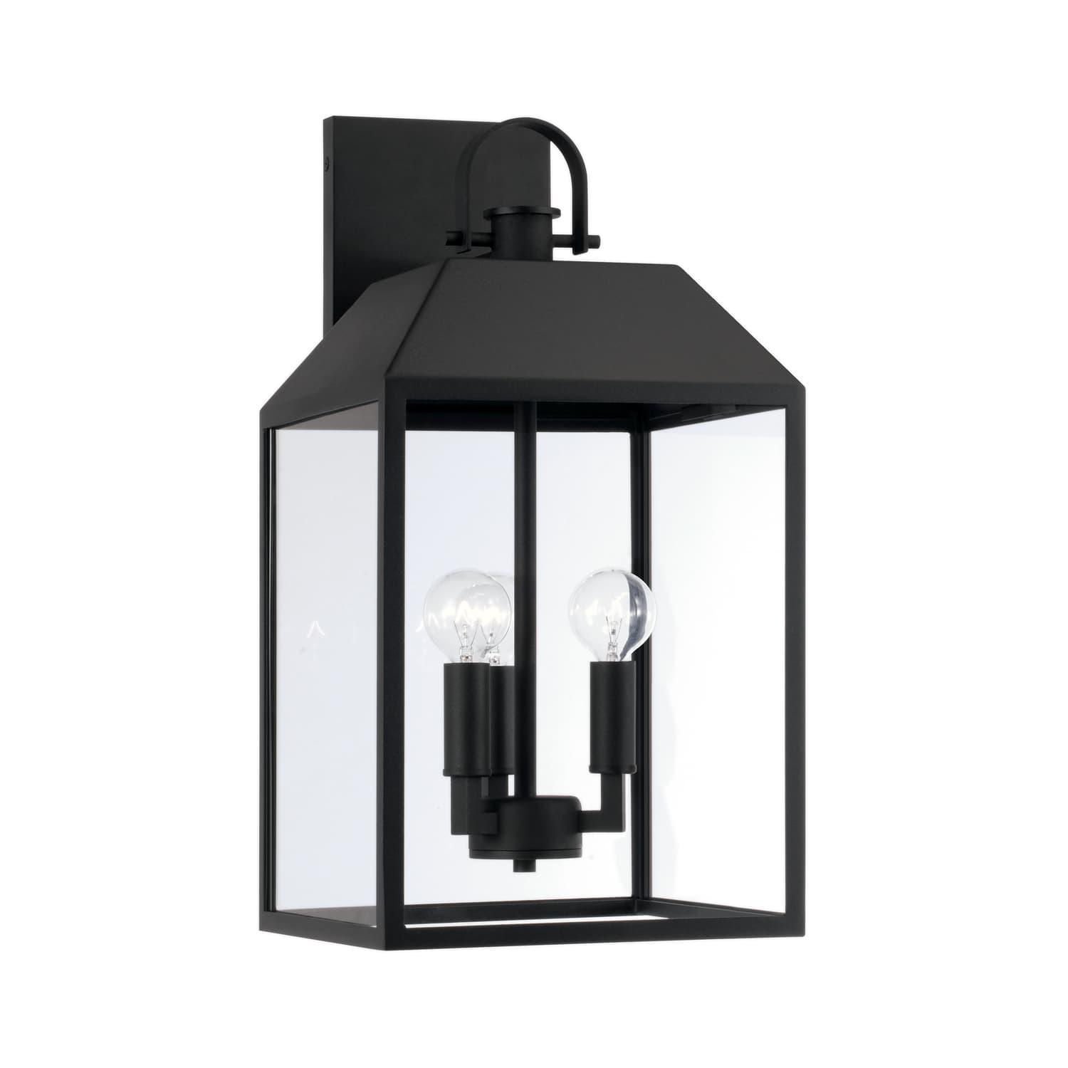 Brook 3 Light Outdoor Wall Lantern - Medium In Black-img-3