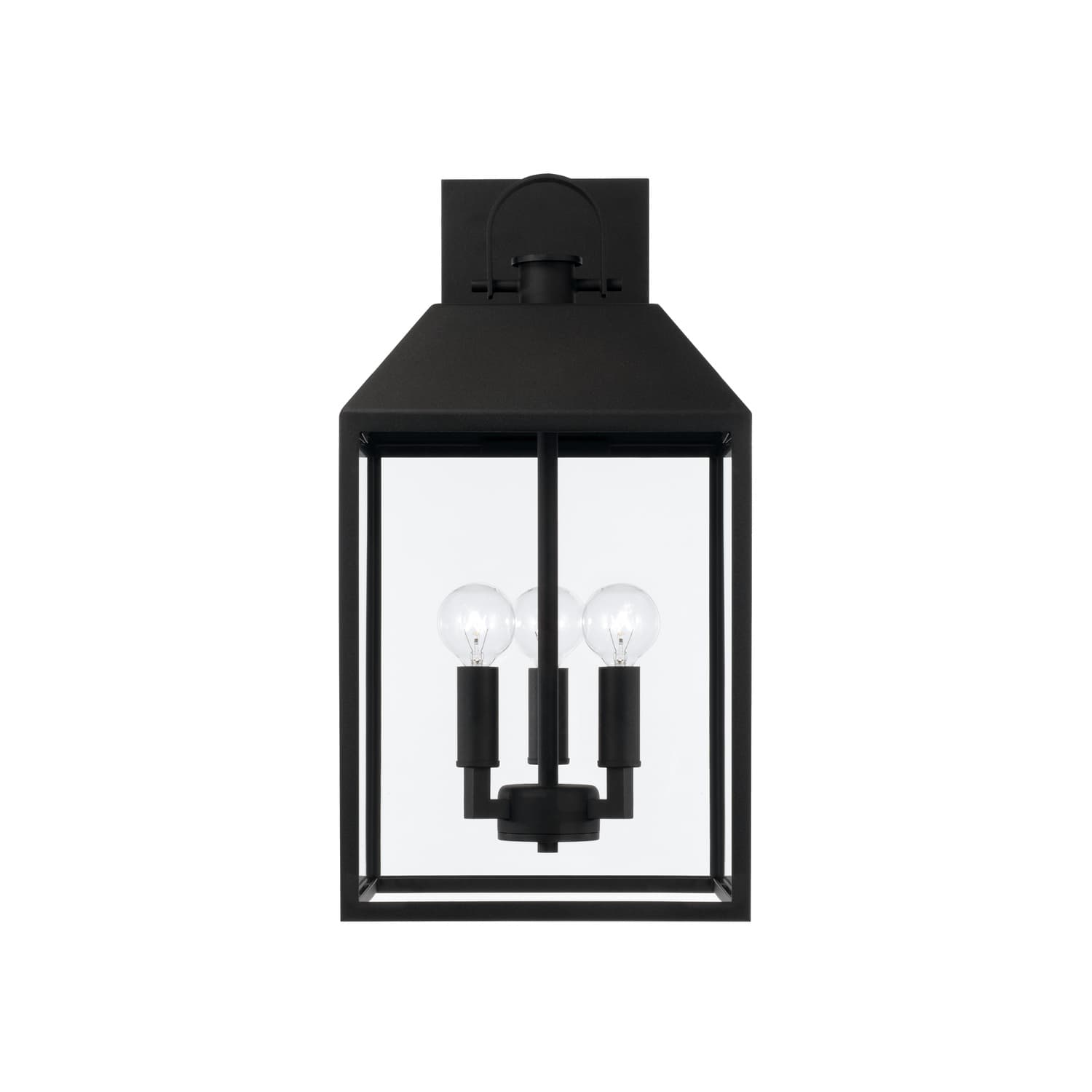 Brook 3 Light Outdoor Wall Lantern - Medium In Black-img-4
