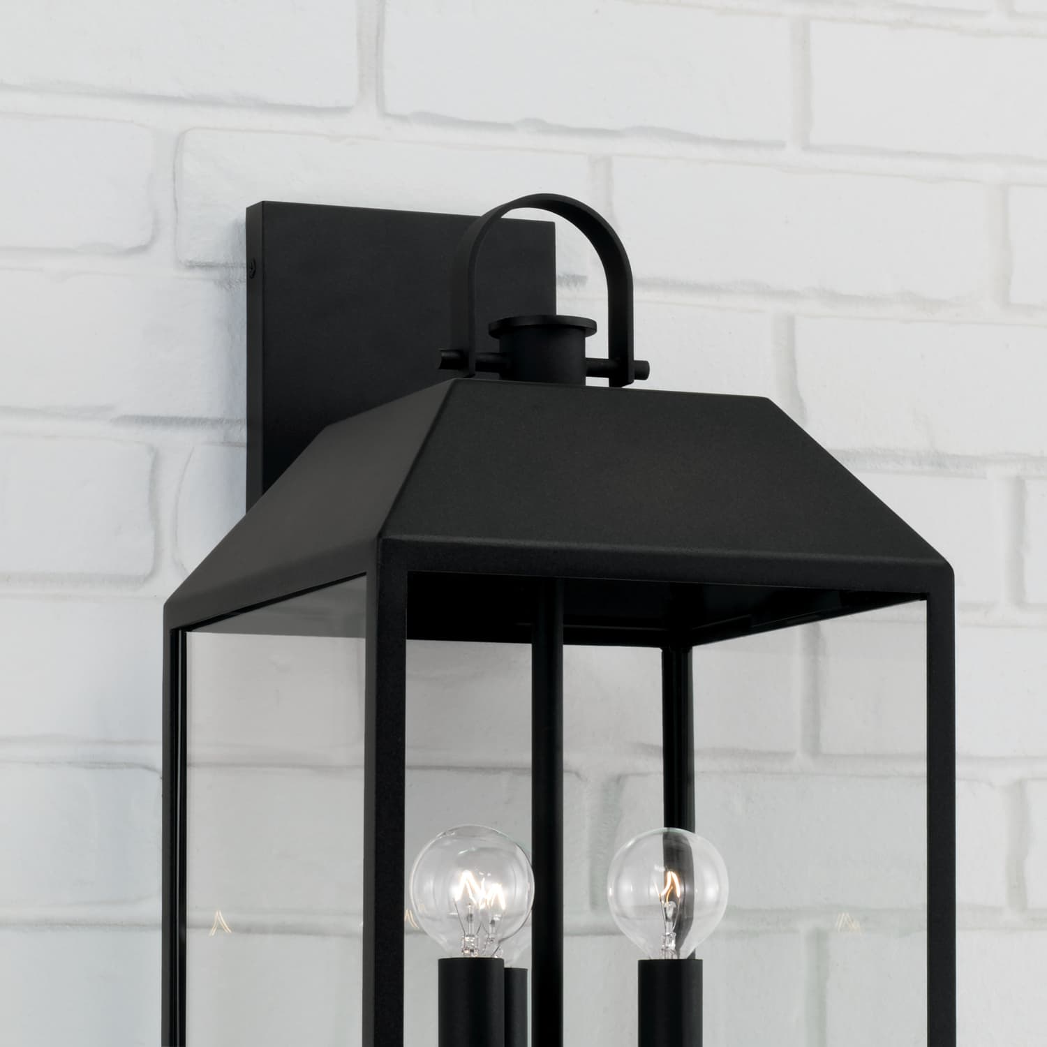 Brook 3 Light Outdoor Wall Lantern - Medium In Black-img-5